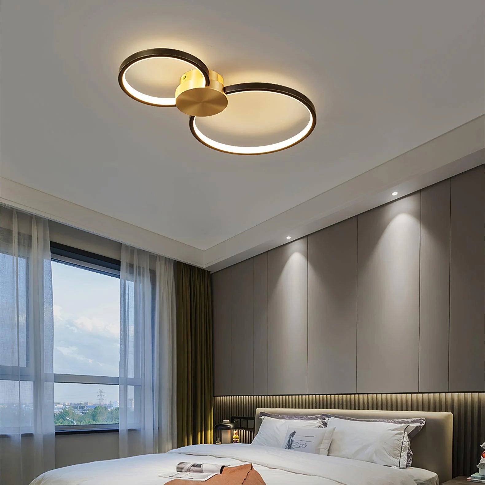 Rick Modern LED Loop Metal Ceiling Light Living Room Bedroom - Letslighting