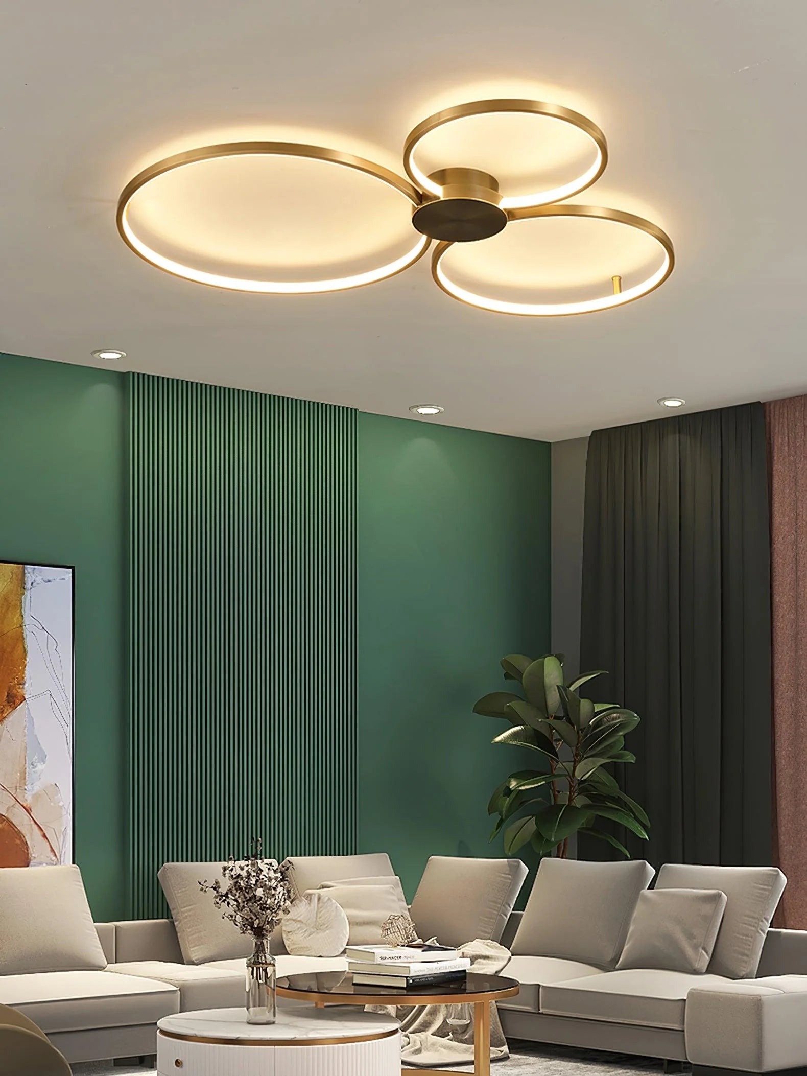 Rick Modern LED Loop Metal Ceiling Light Living Room Bedroom - Letslighting