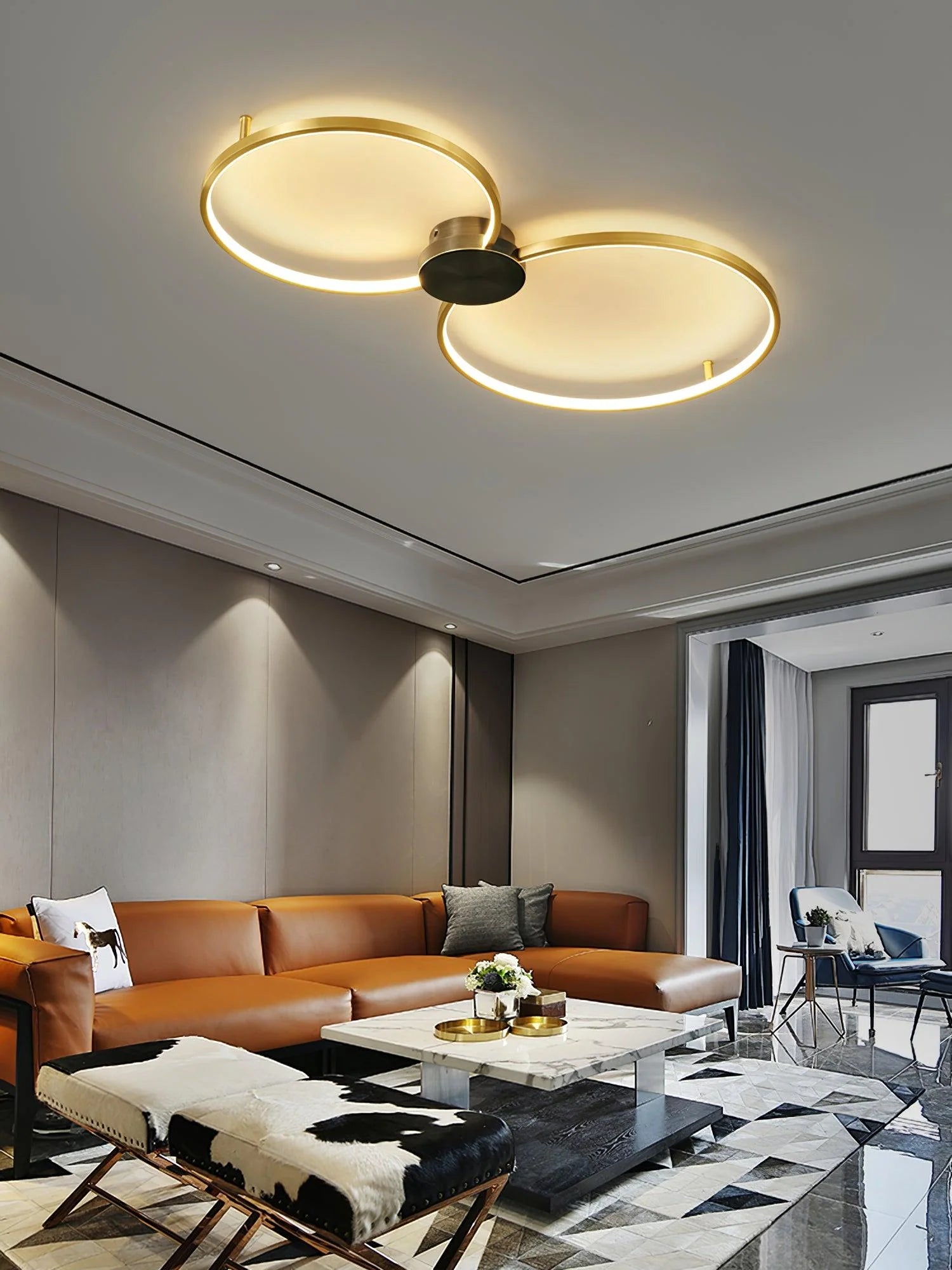 Rick Modern LED Loop Metal Ceiling Light Living Room Bedroom - Letslighting