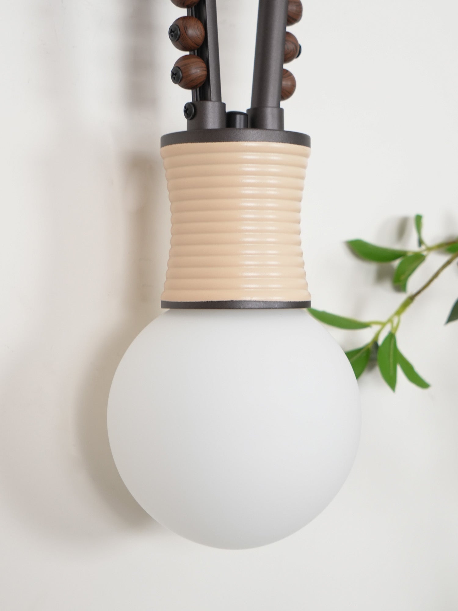 Sytala Premium Art Walnut Glass Wall Lamp - Letslighting