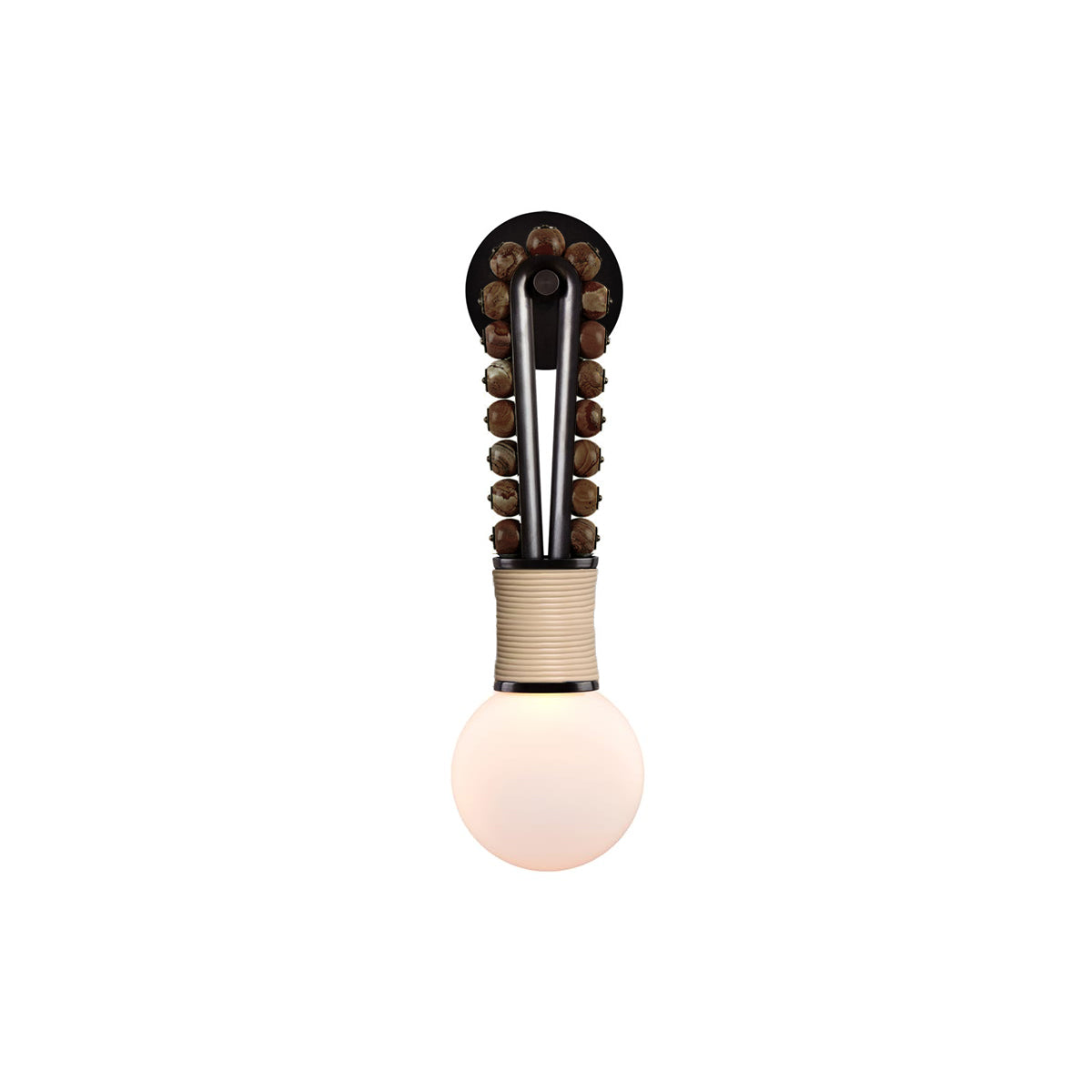 Sytala Premium Art Walnut Glass Wall Lamp - Letslighting