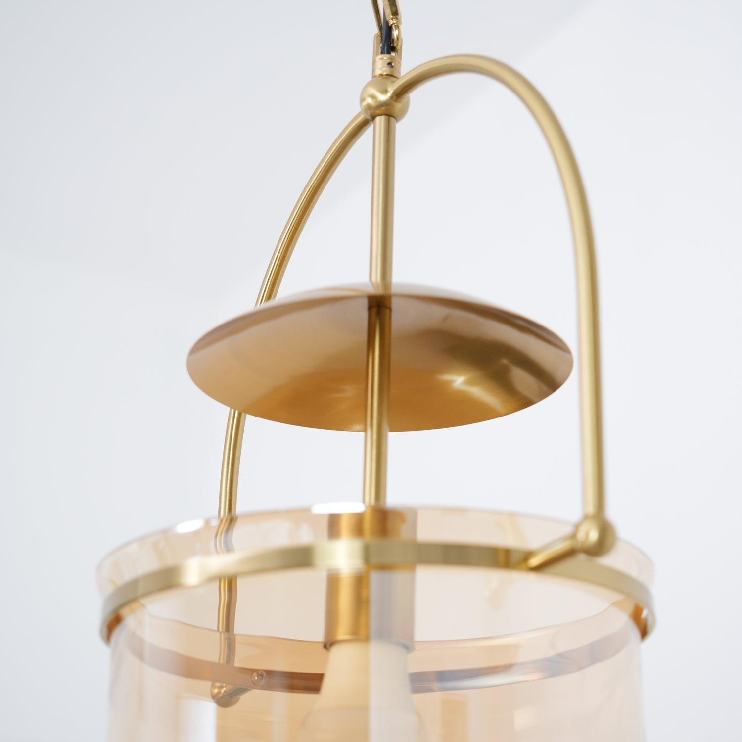 June Unusual Glass Amber Clear Pendant Light - Letslighting