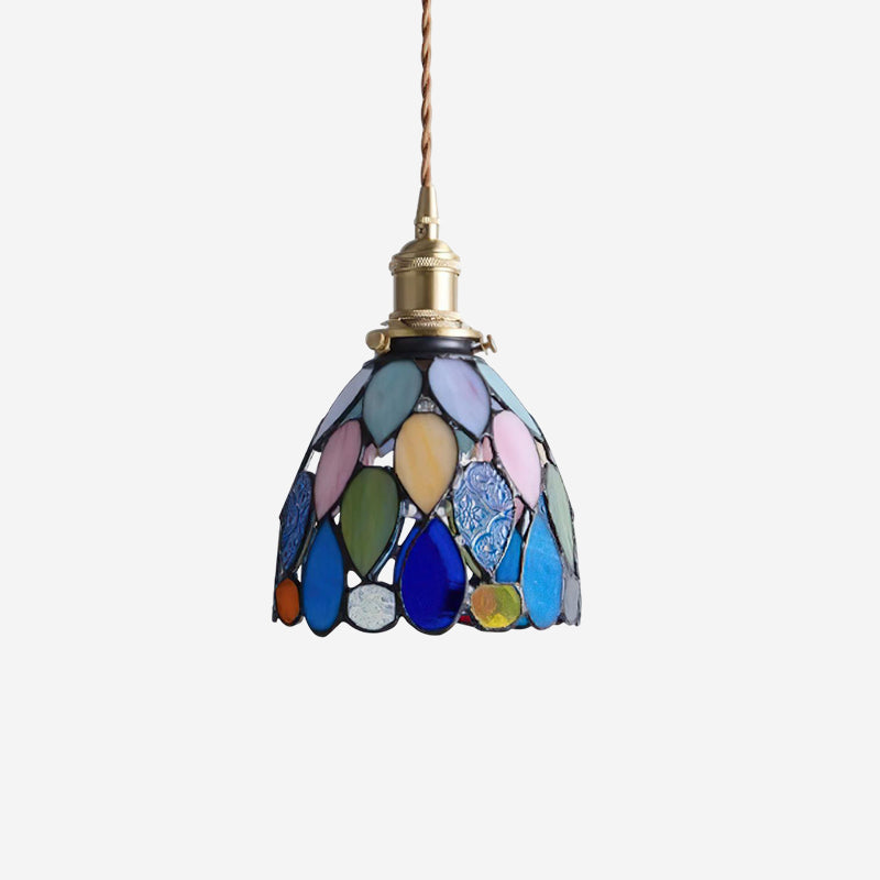 Tiffany Mosaic-like Glass Pendant Light - Letslighting