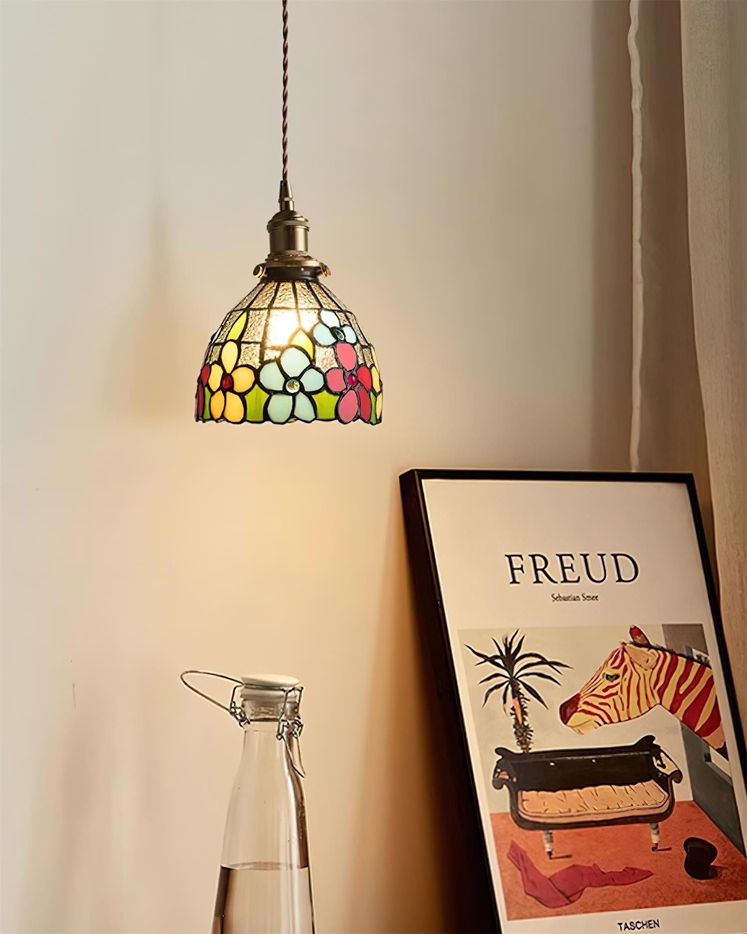 Tiffany Mosaic-like Glass Pendant Light - Letslighting