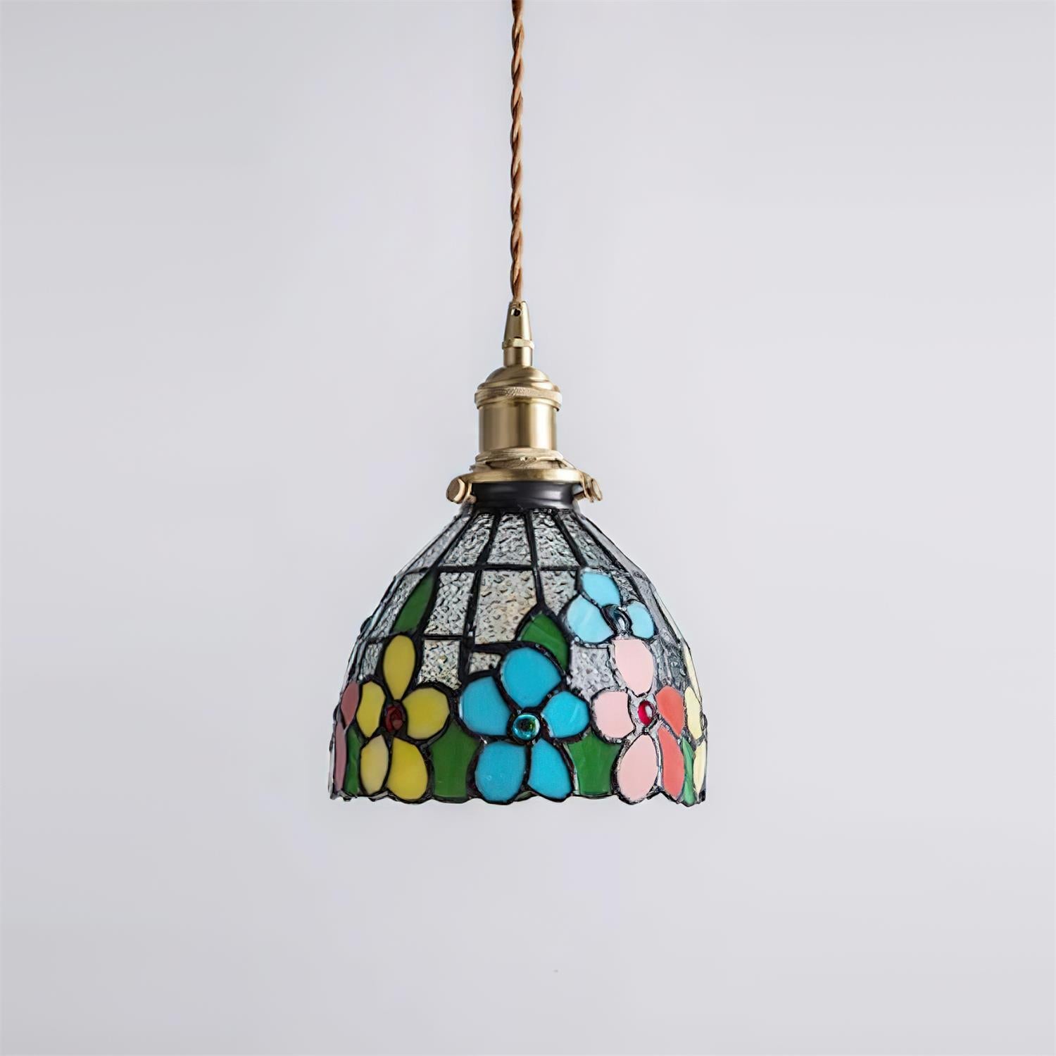 Tiffany Mosaic-like Glass Pendant Light - Letslighting