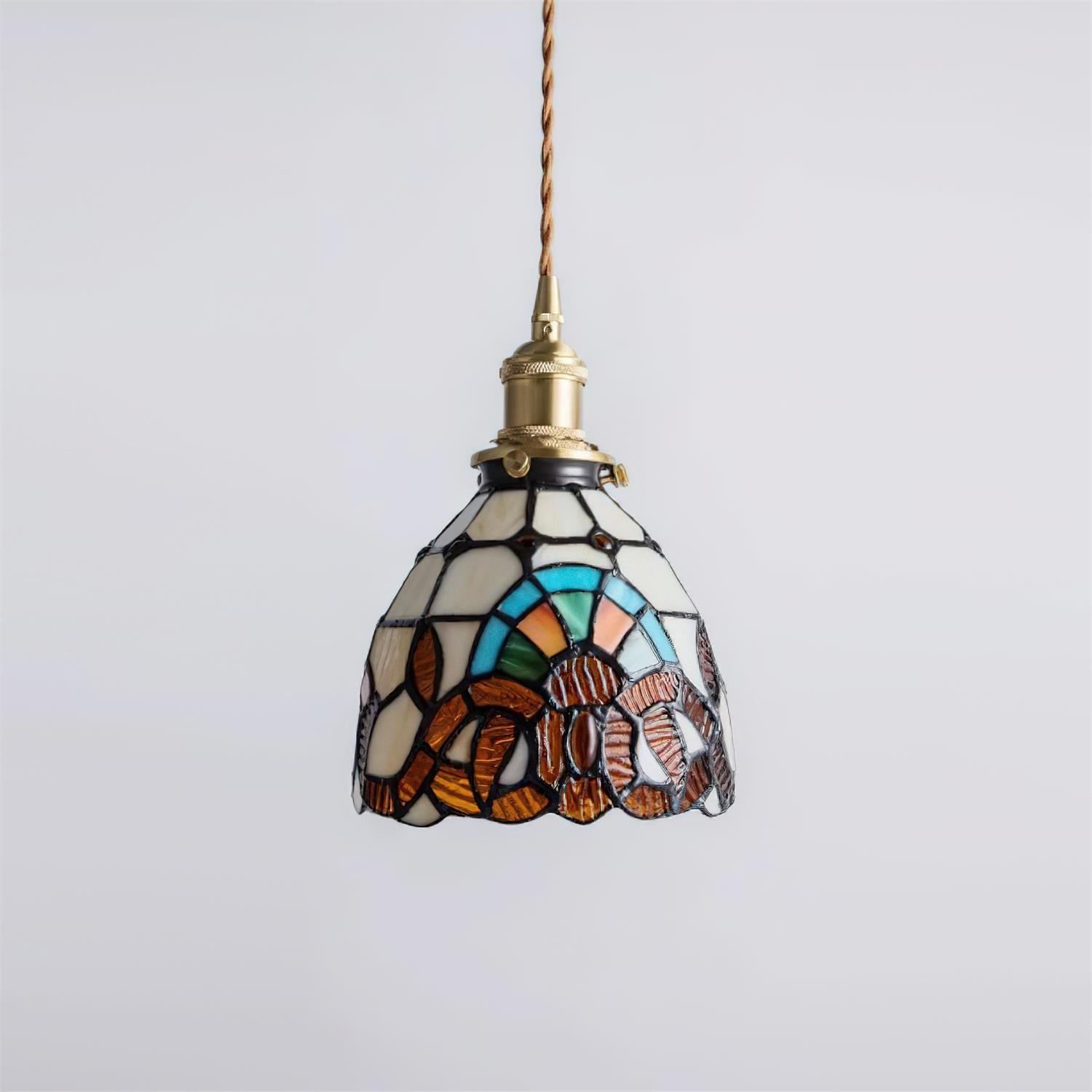 Tiffany Mosaic-like Glass Pendant Light - Letslighting