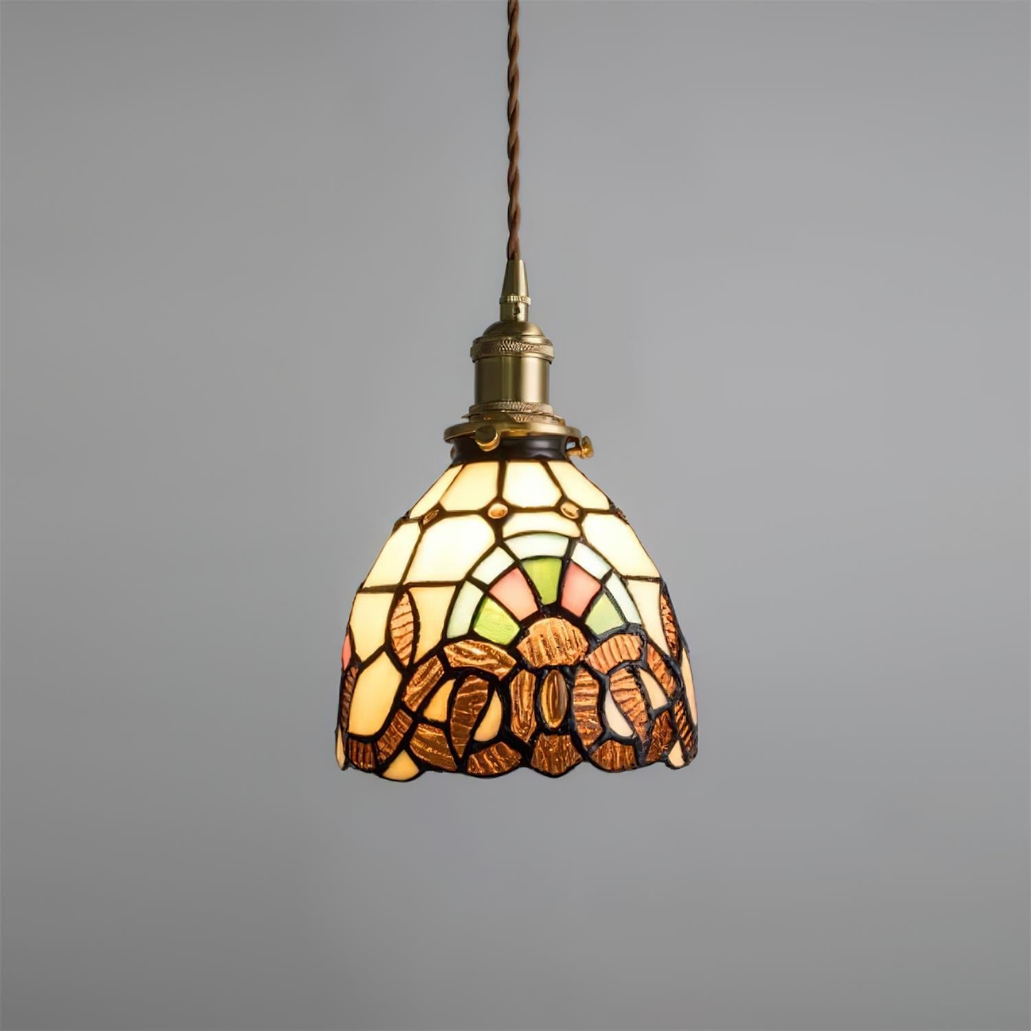 Tiffany Mosaic-like Glass Pendant Light - Letslighting