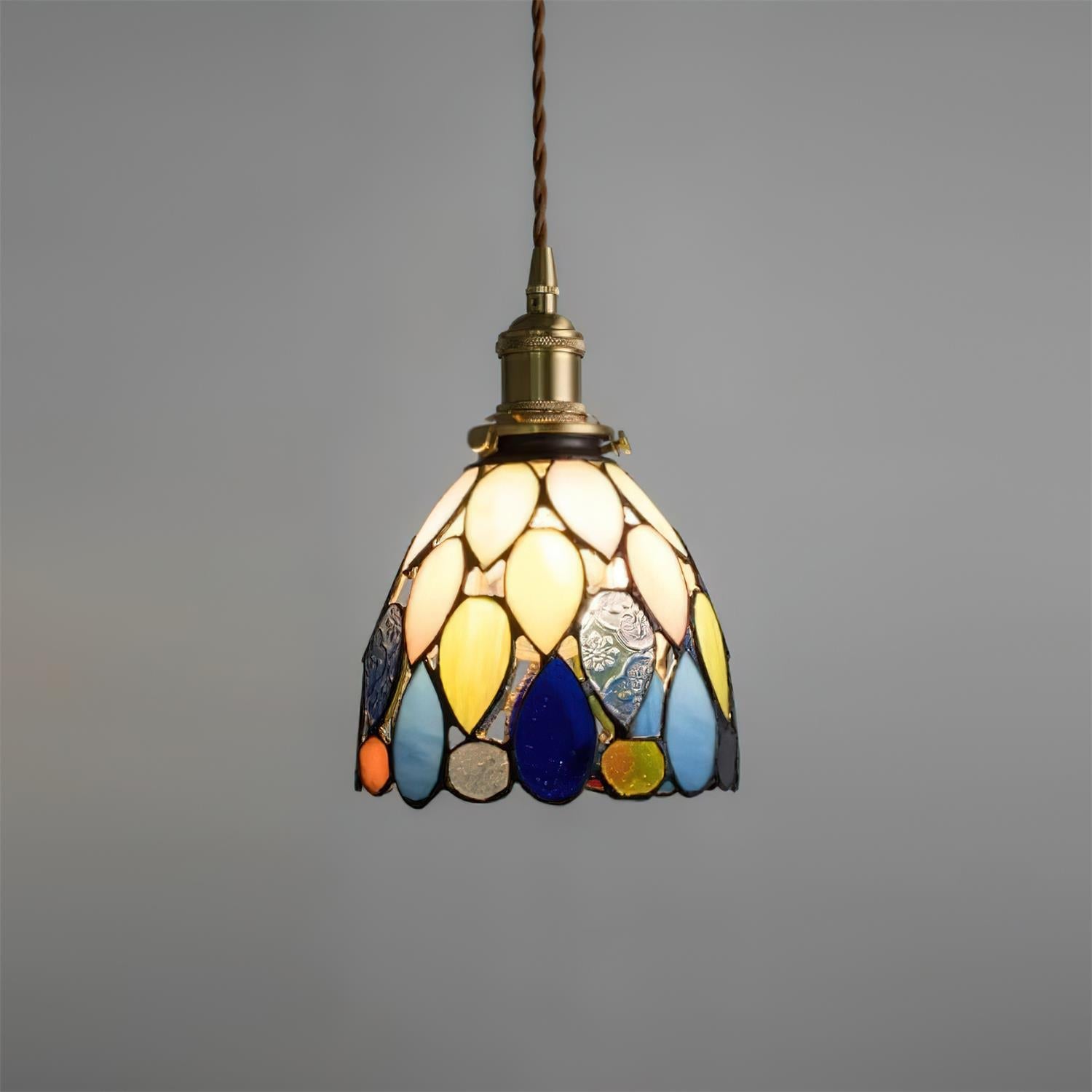 Tiffany Mosaic-like Glass Pendant Light - Letslighting