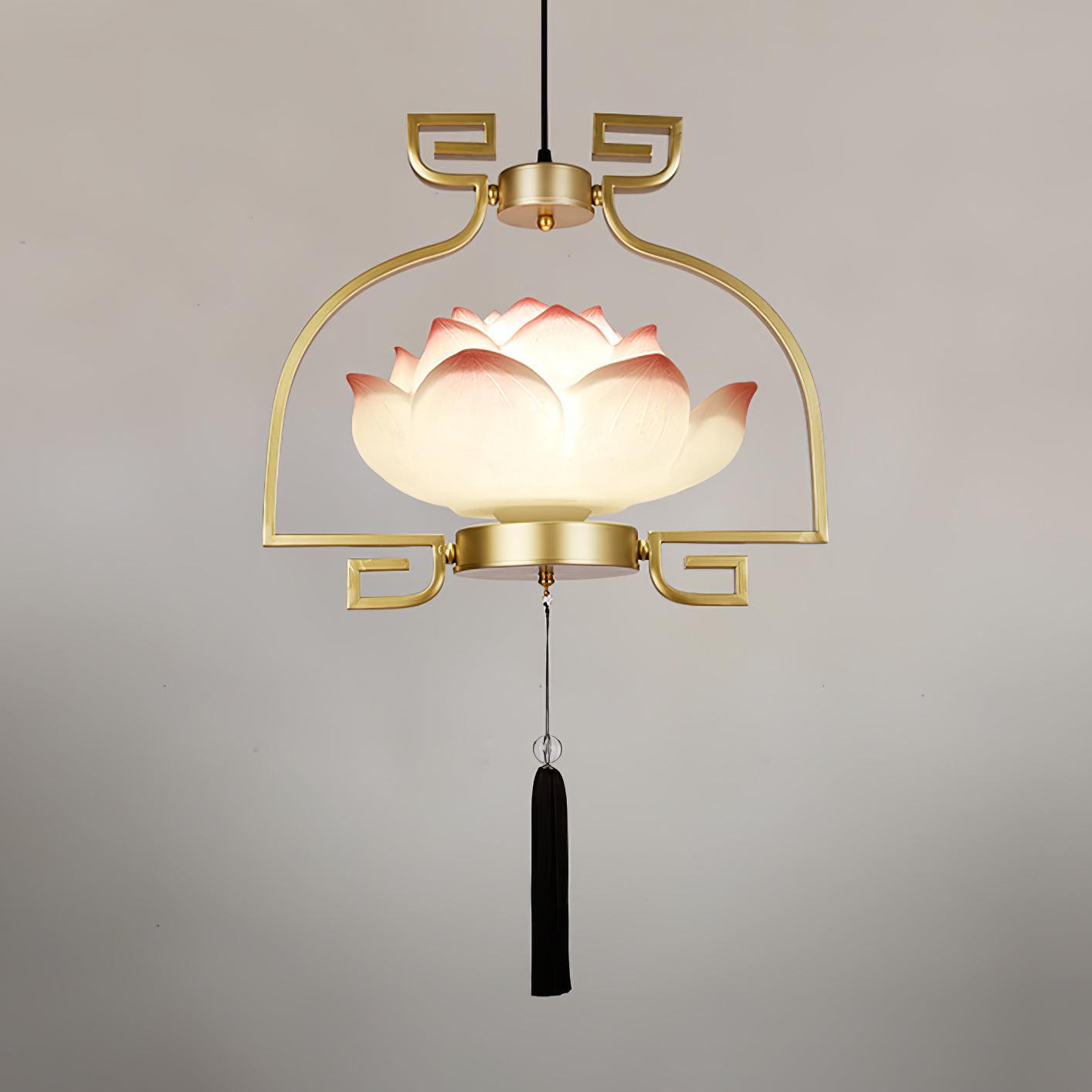 Lotus Oriental Resin Chandelier - Letslighting