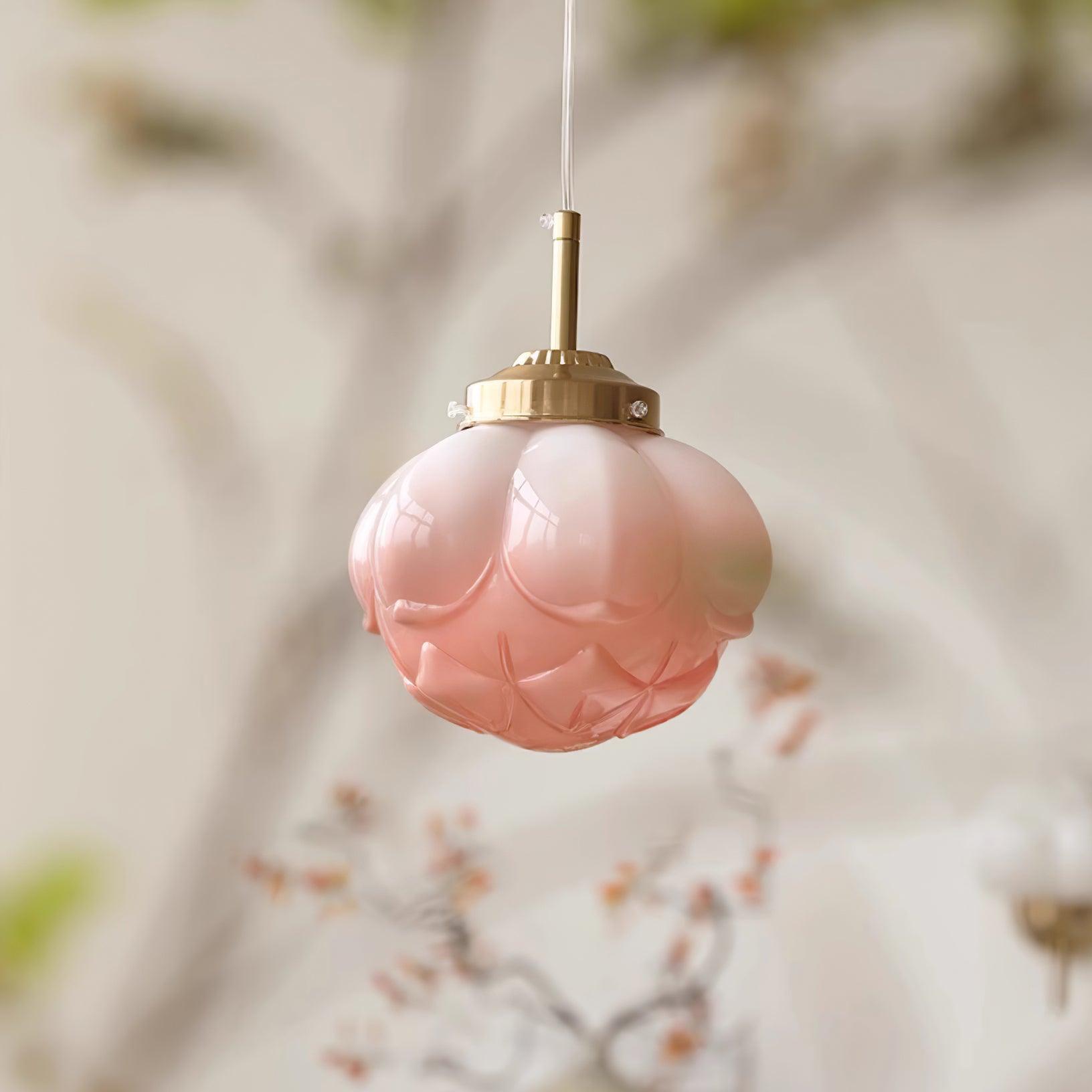 Pendant Lamp and Glass Lotus Flower Shade Artistic Retro - Letslighting