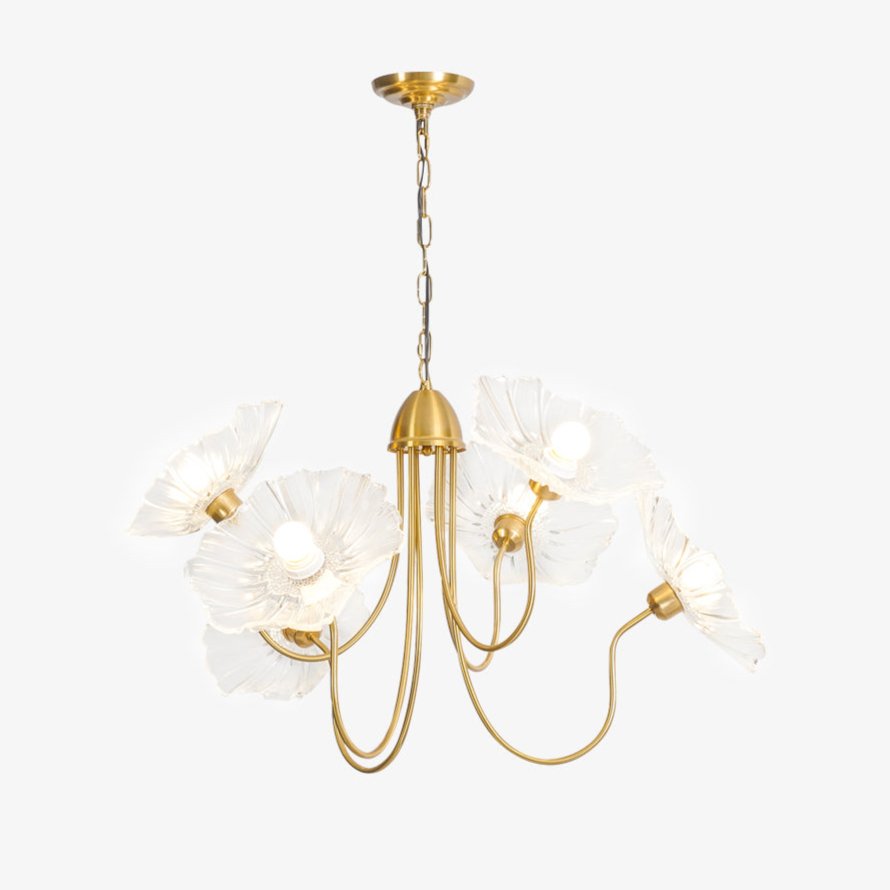 Lustra Chandelier Lotus Leaf Glass - Letslighting