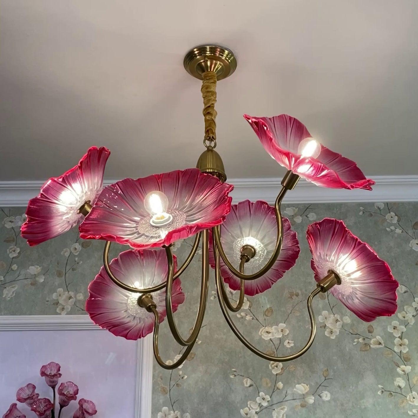 Lustra Chandelier Lotus Leaf Glass - Letslighting