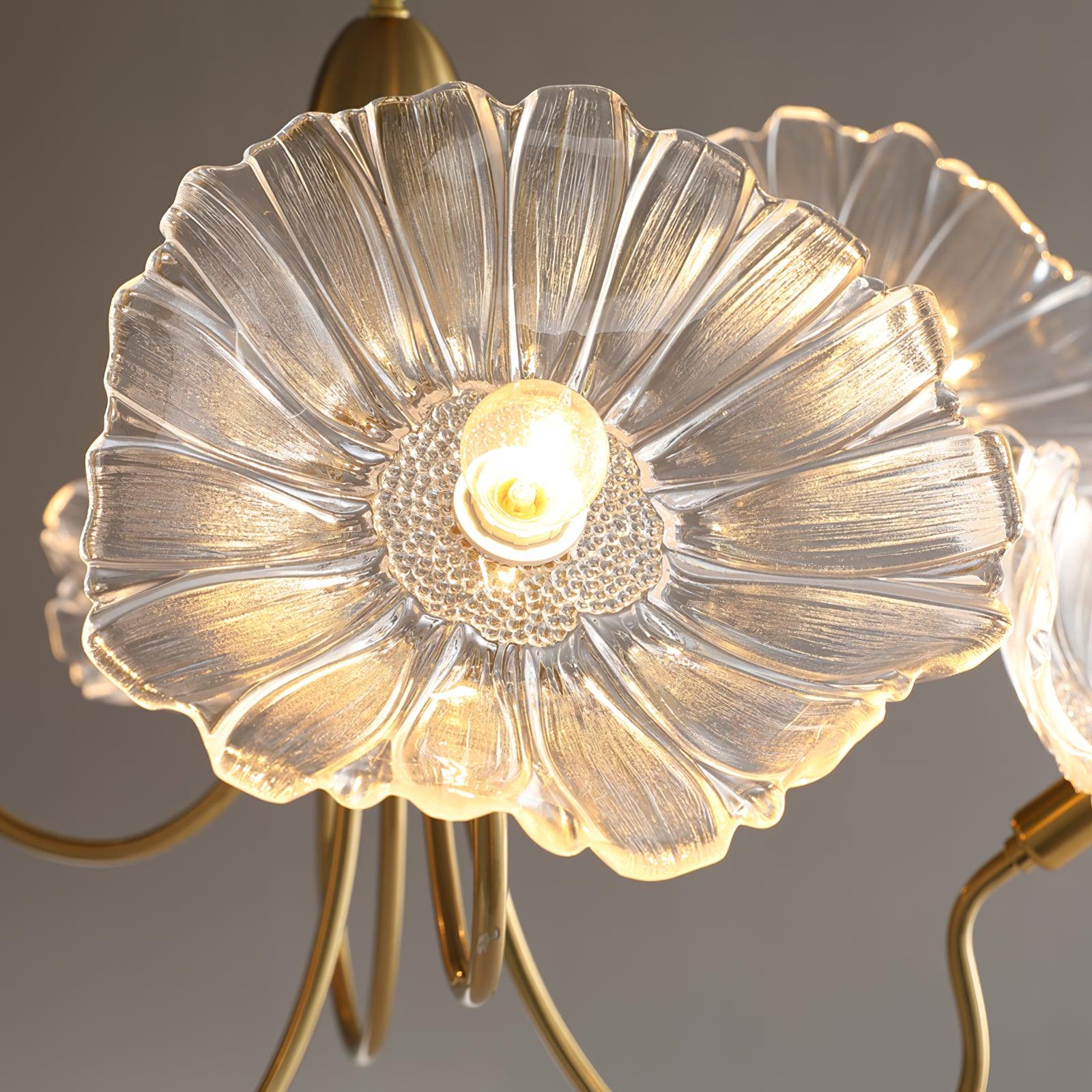 Lustra Chandelier Lotus Leaf Glass - Letslighting