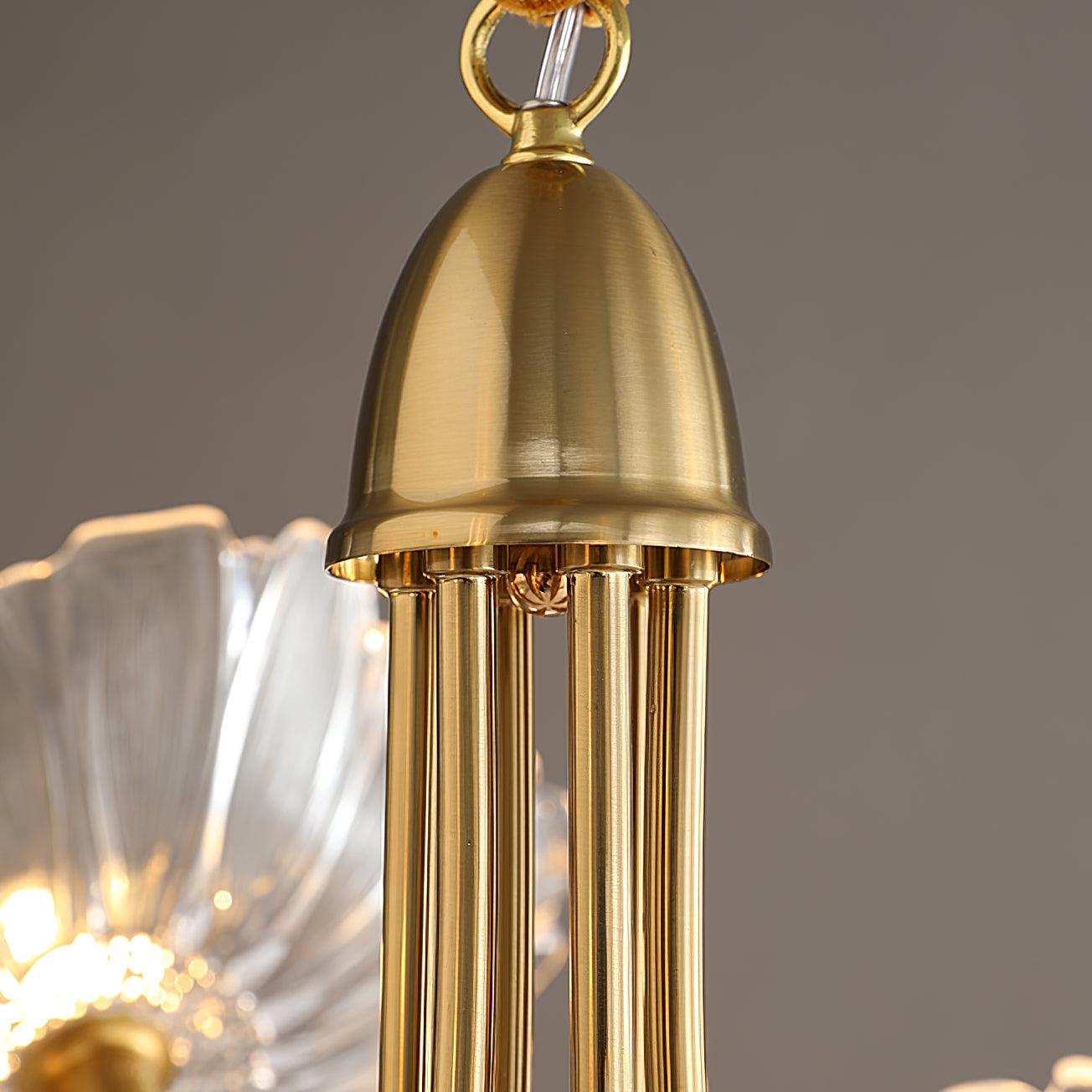 Lustra Chandelier Lotus Leaf Glass - Letslighting