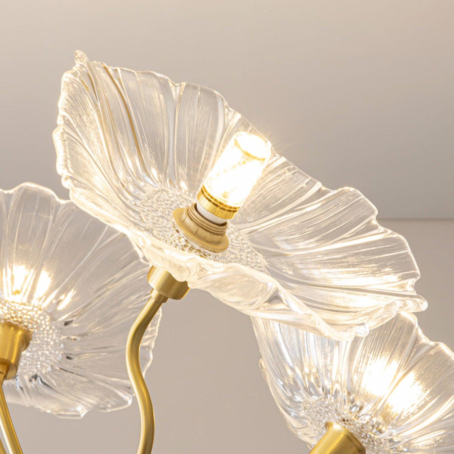 Lustra Chandelier Lotus Leaf Glass - Letslighting