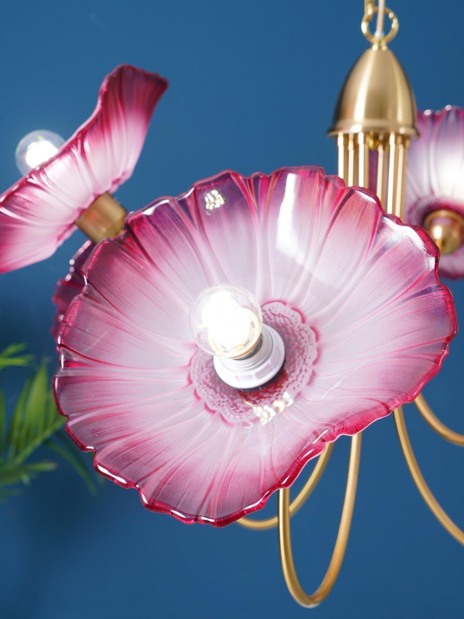 Lustra Chandelier Lotus Leaf Glass - Letslighting