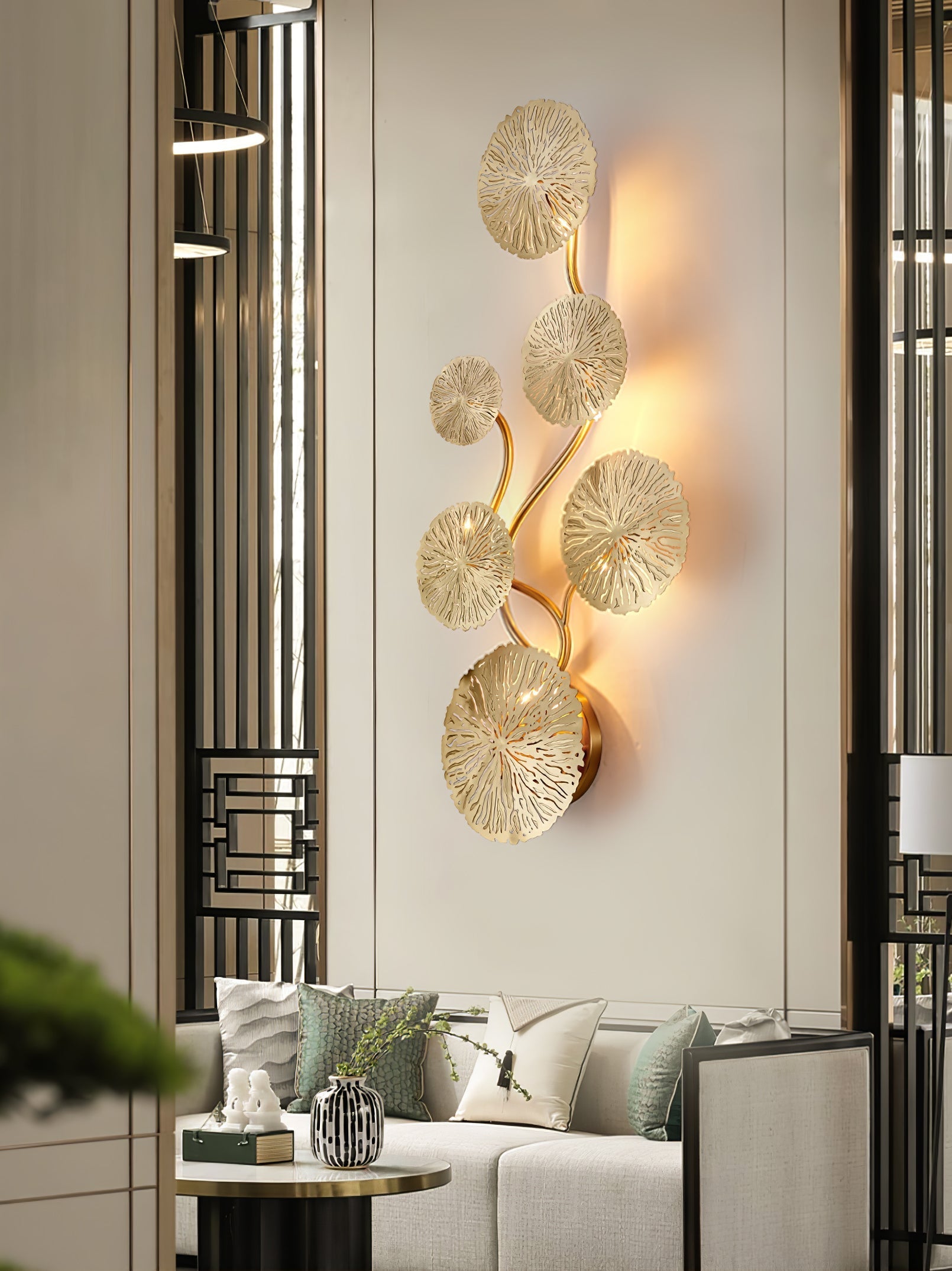 Lustra Wall Lamp Lotus Leaf Brass - Letslighting