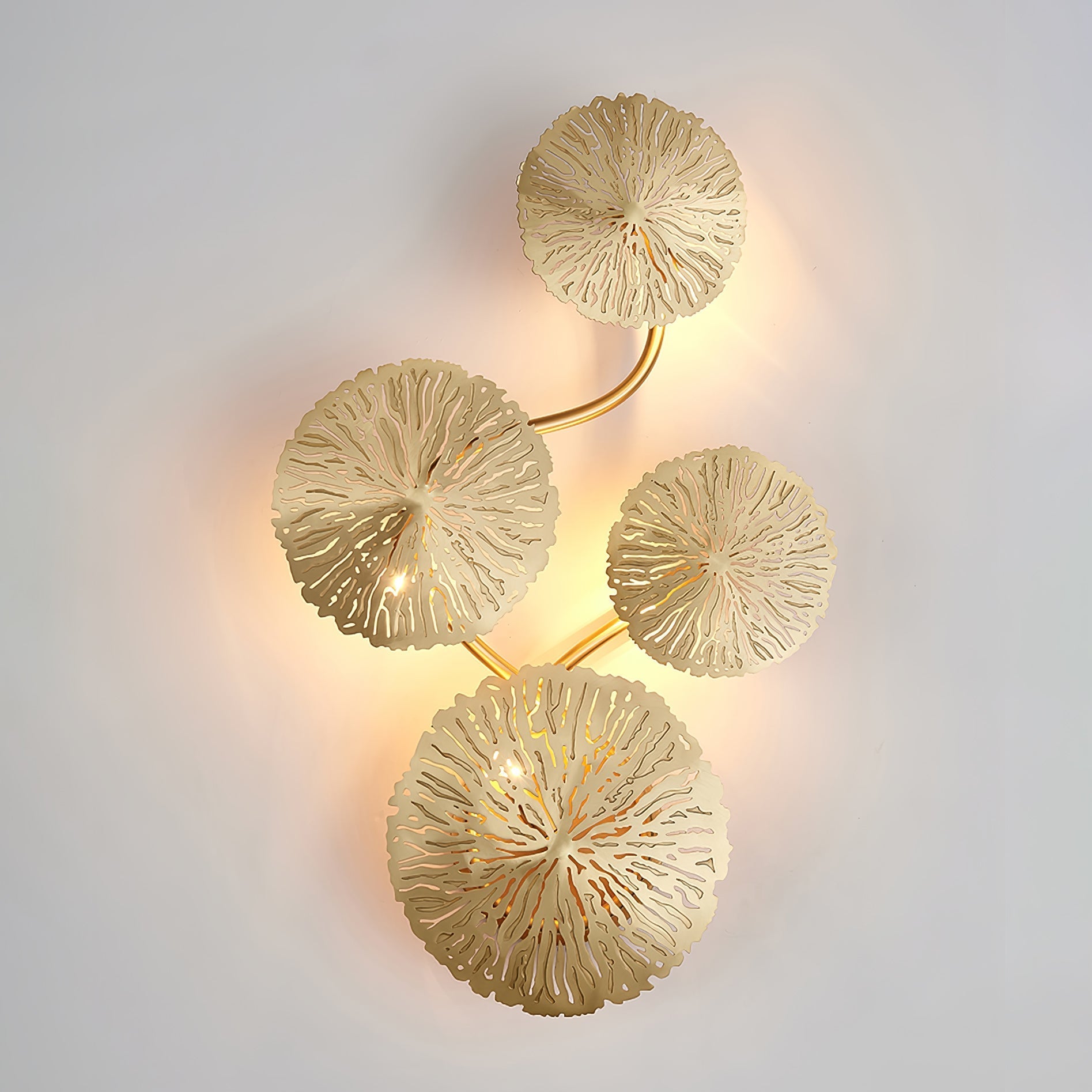 Lustra Wall Lamp Lotus Leaf Brass - Letslighting