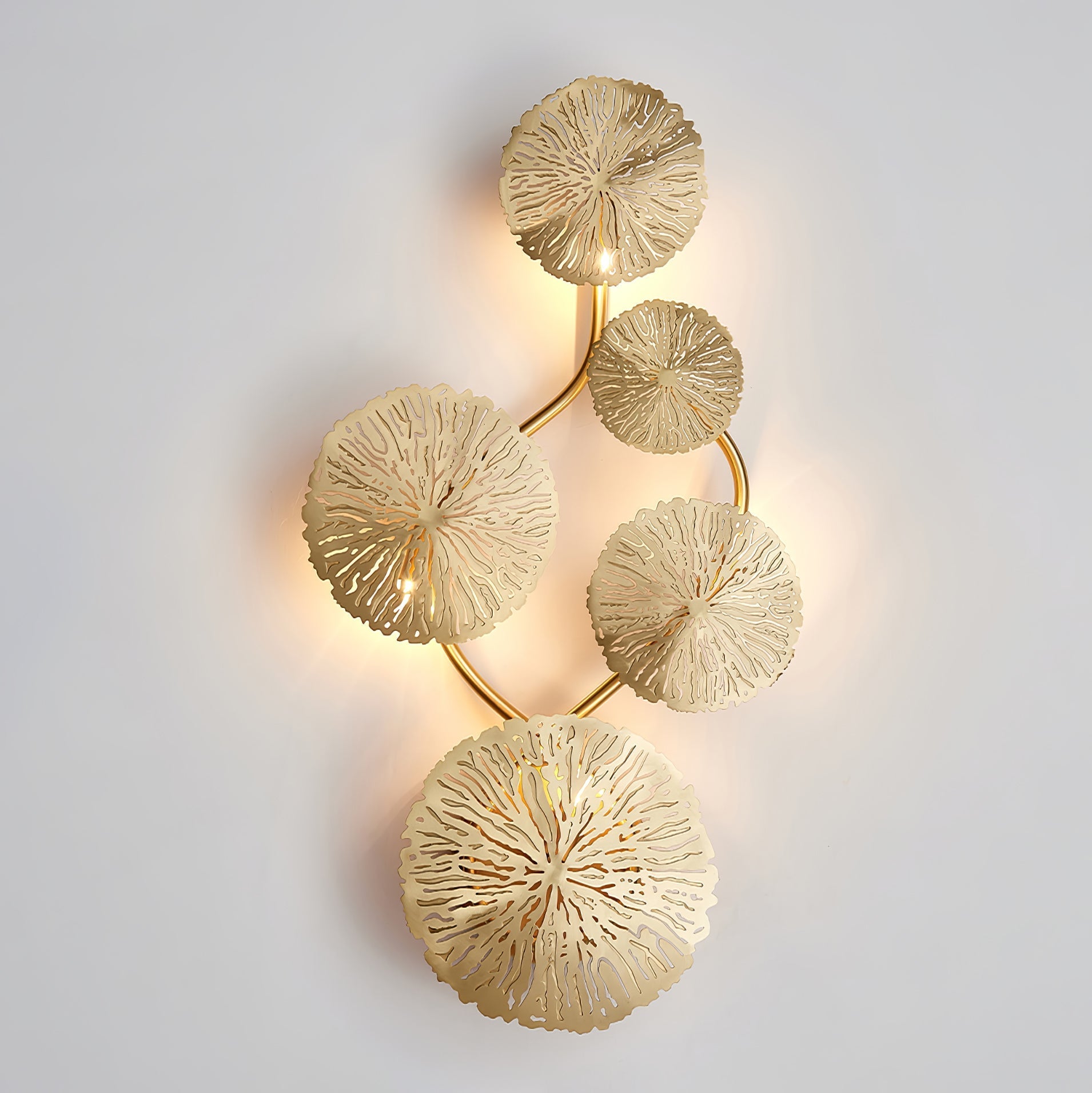 Lustra Wall Lamp Lotus Leaf Brass - Letslighting