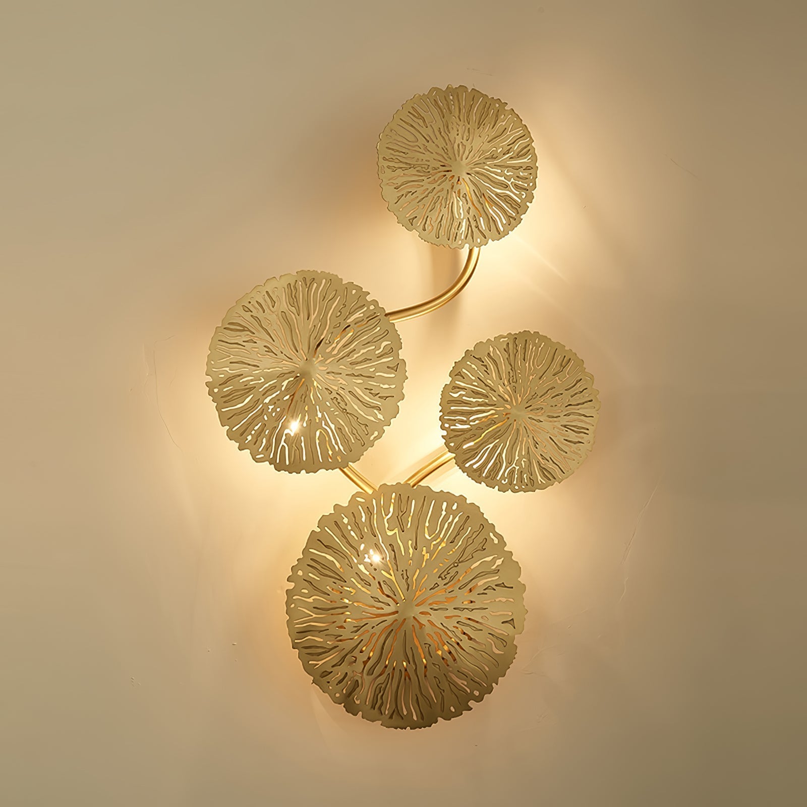 Lustra Wall Lamp Lotus Leaf Brass - Letslighting
