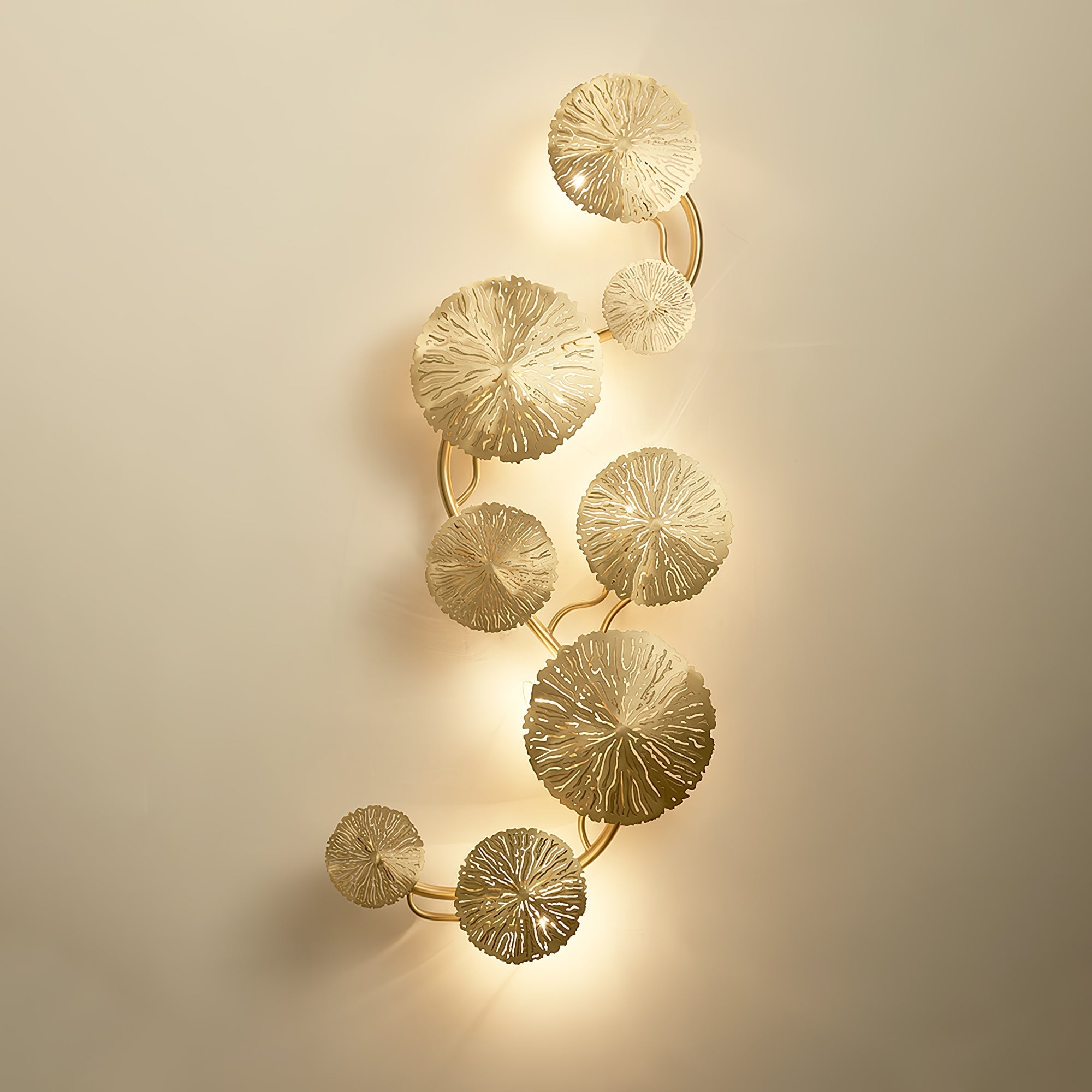 Lustra Wall Lamp Lotus Leaf Brass - Letslighting