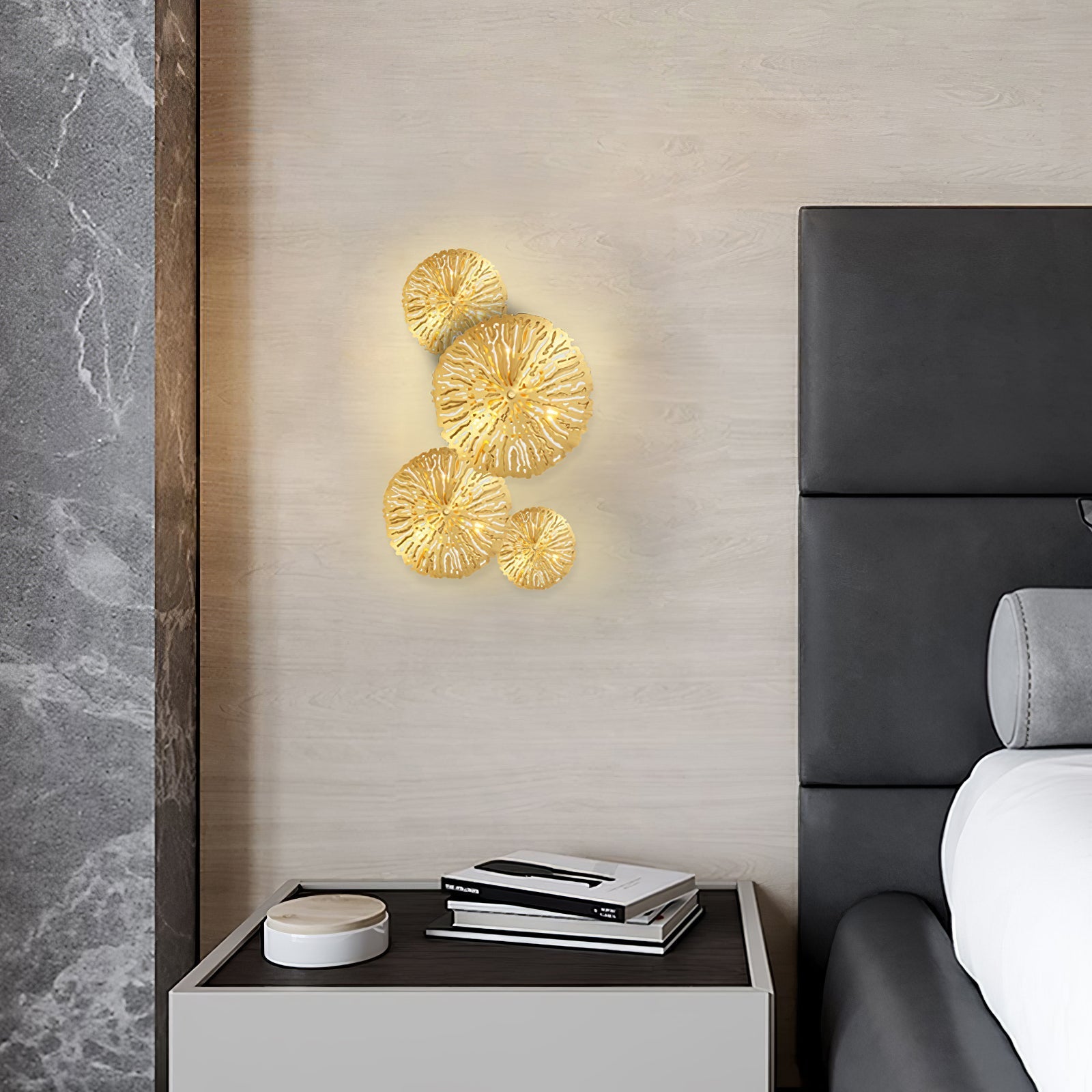 Lustra Wall Lamp Lotus Leaf Brass - Letslighting