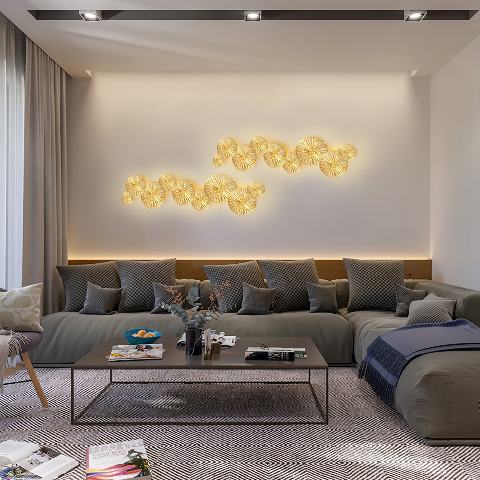 Lustra Wall Lamp Lotus Leaf Brass - Letslighting