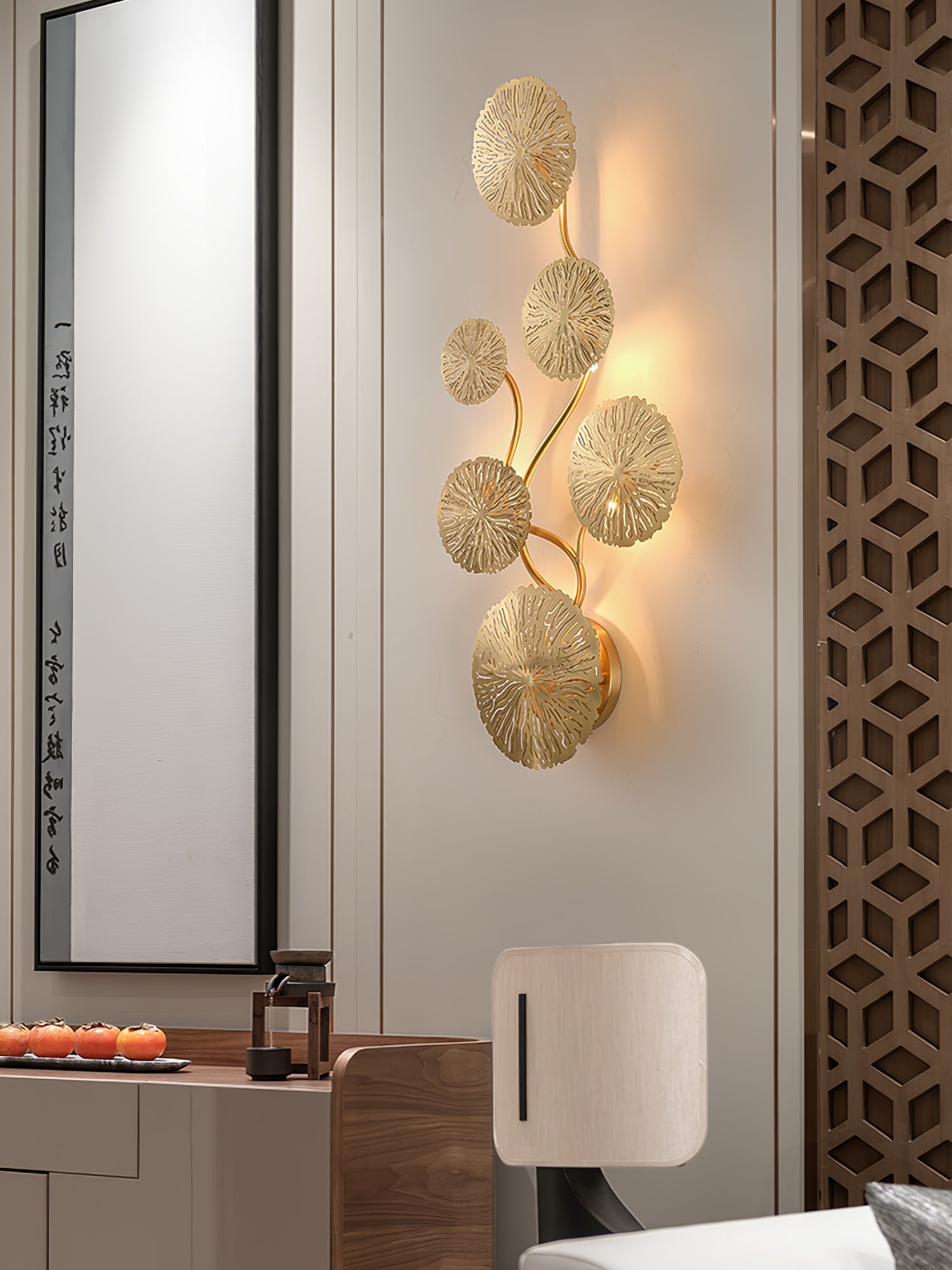 Lustra Wall Lamp Lotus Leaf Brass - Letslighting