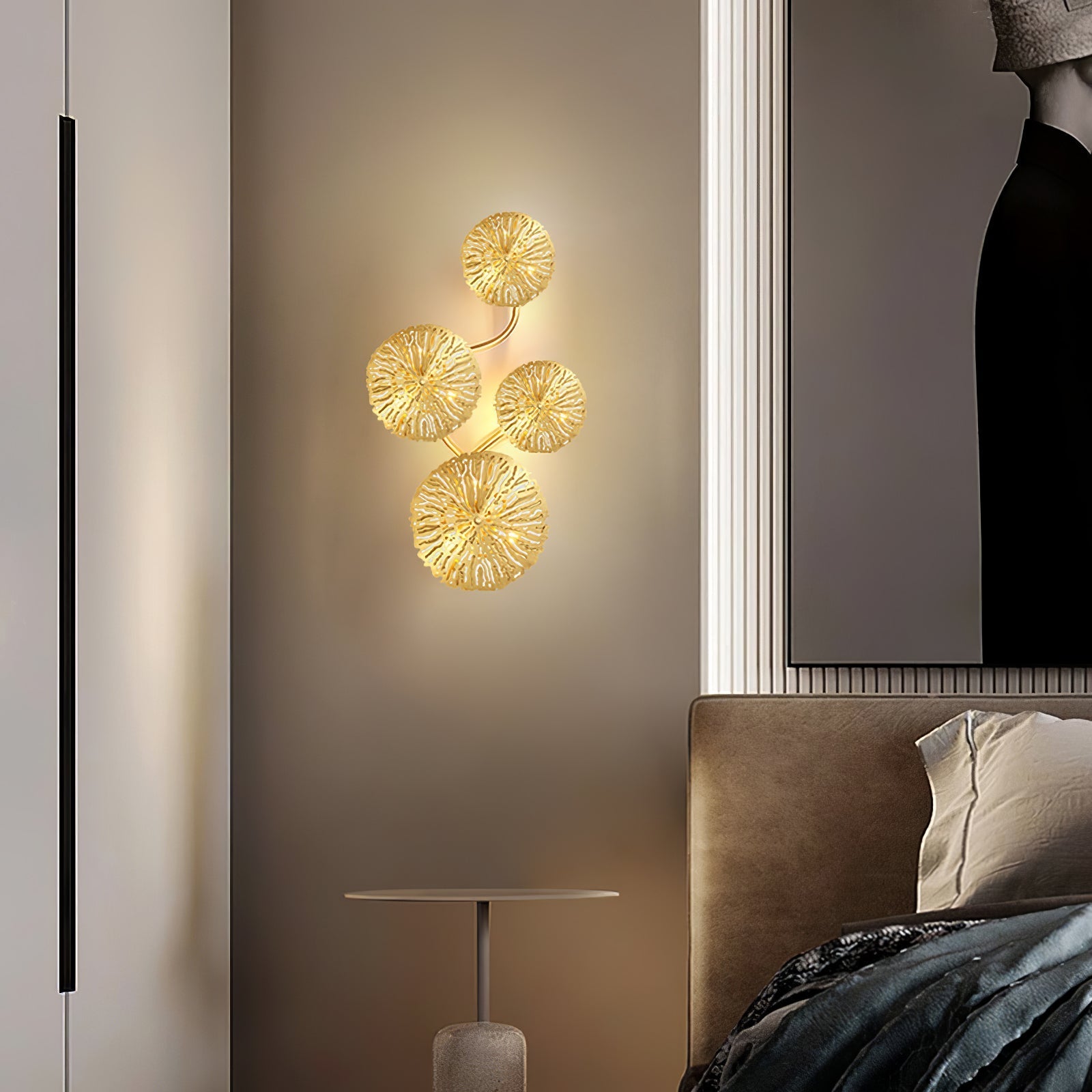 Lustra Wall Lamp Lotus Leaf Brass - Letslighting