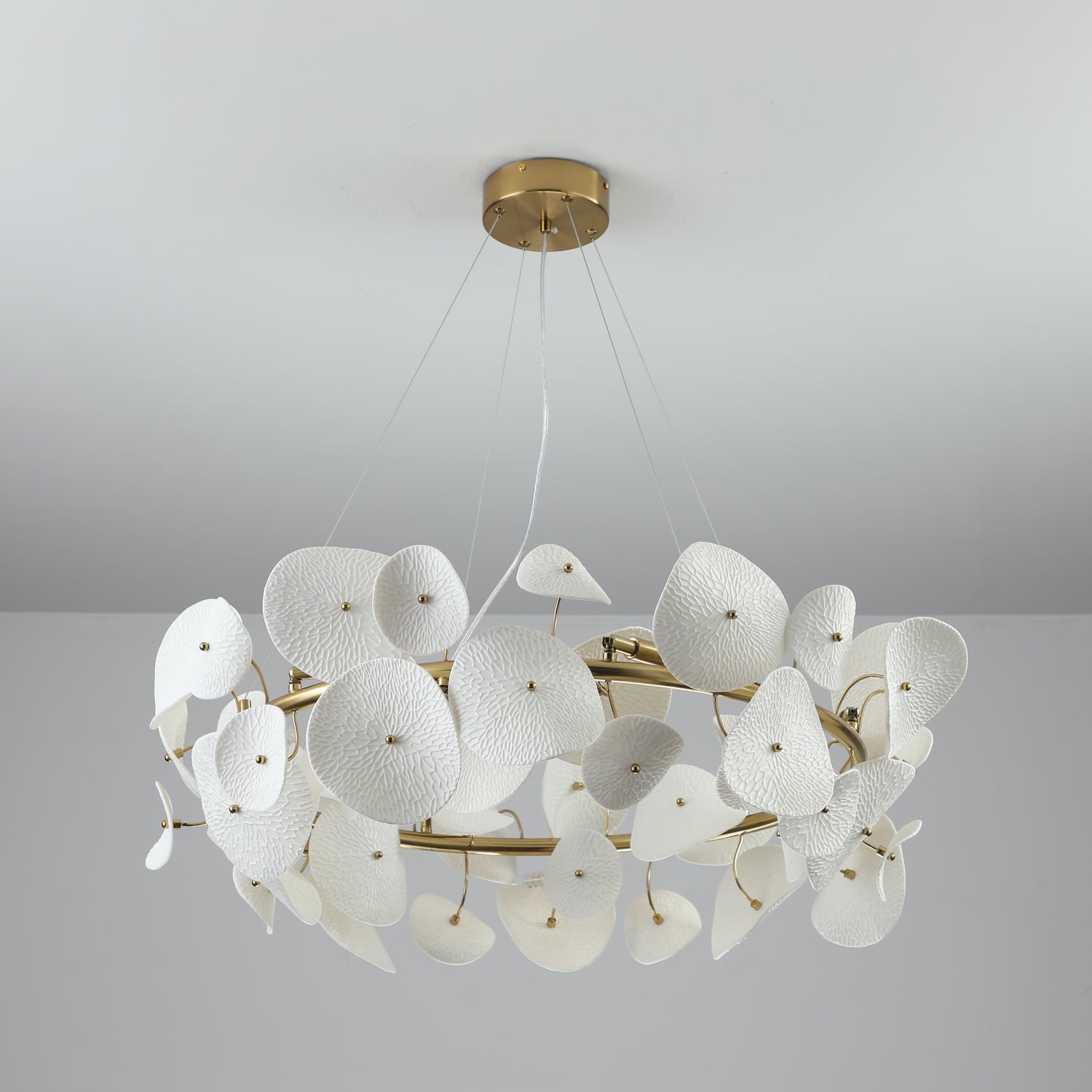 Virinira Modern Elegance Petal Ceramic Chandelier - Letslighting