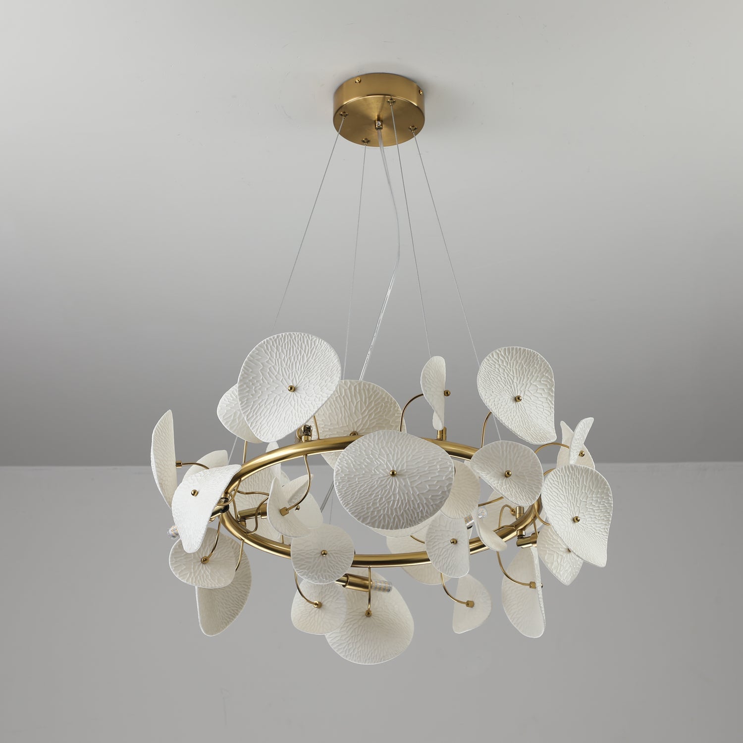 Virinira Modern Elegance Petal Ceramic Chandelier - Letslighting