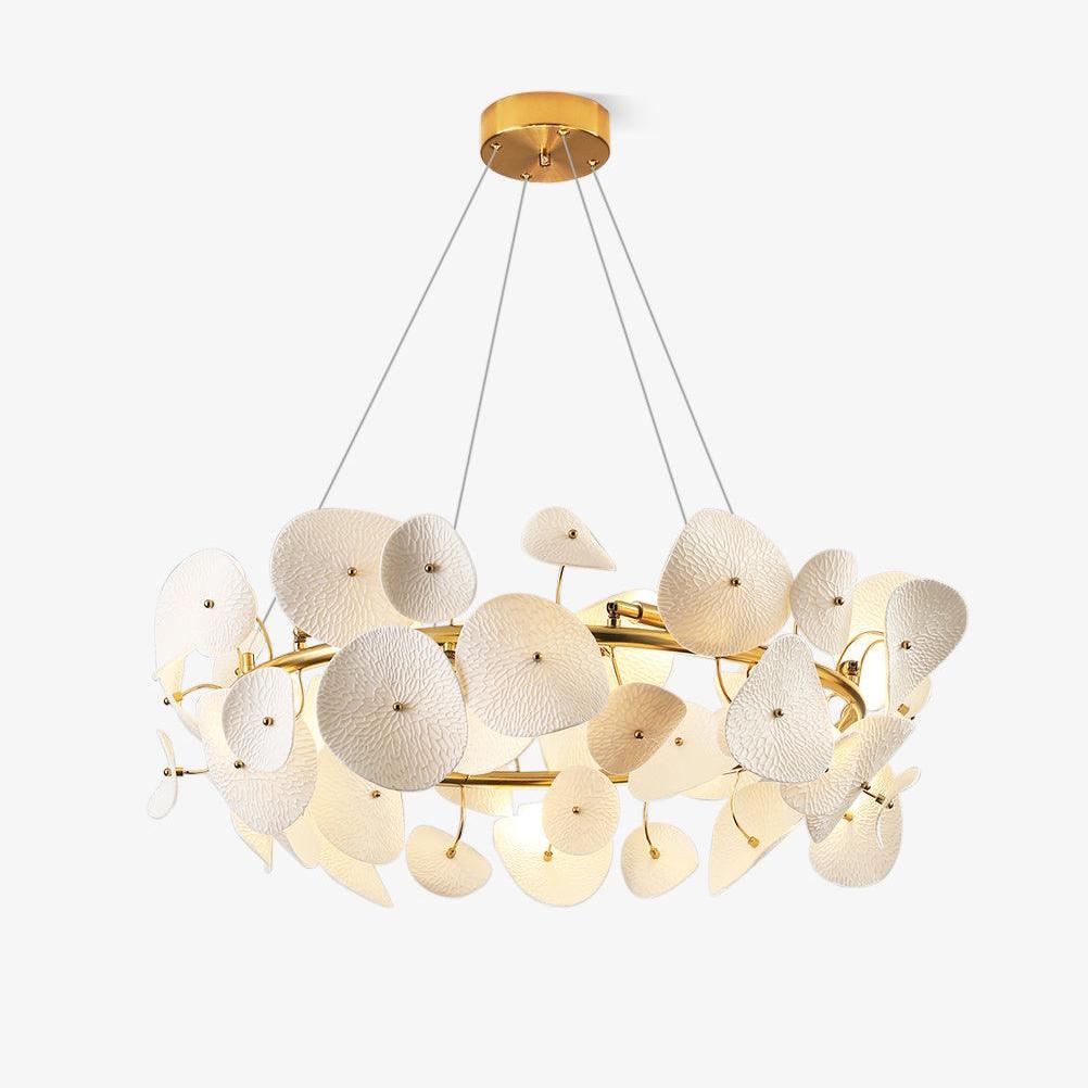 Virinira Modern Elegance Petal Ceramic Chandelier - Letslighting