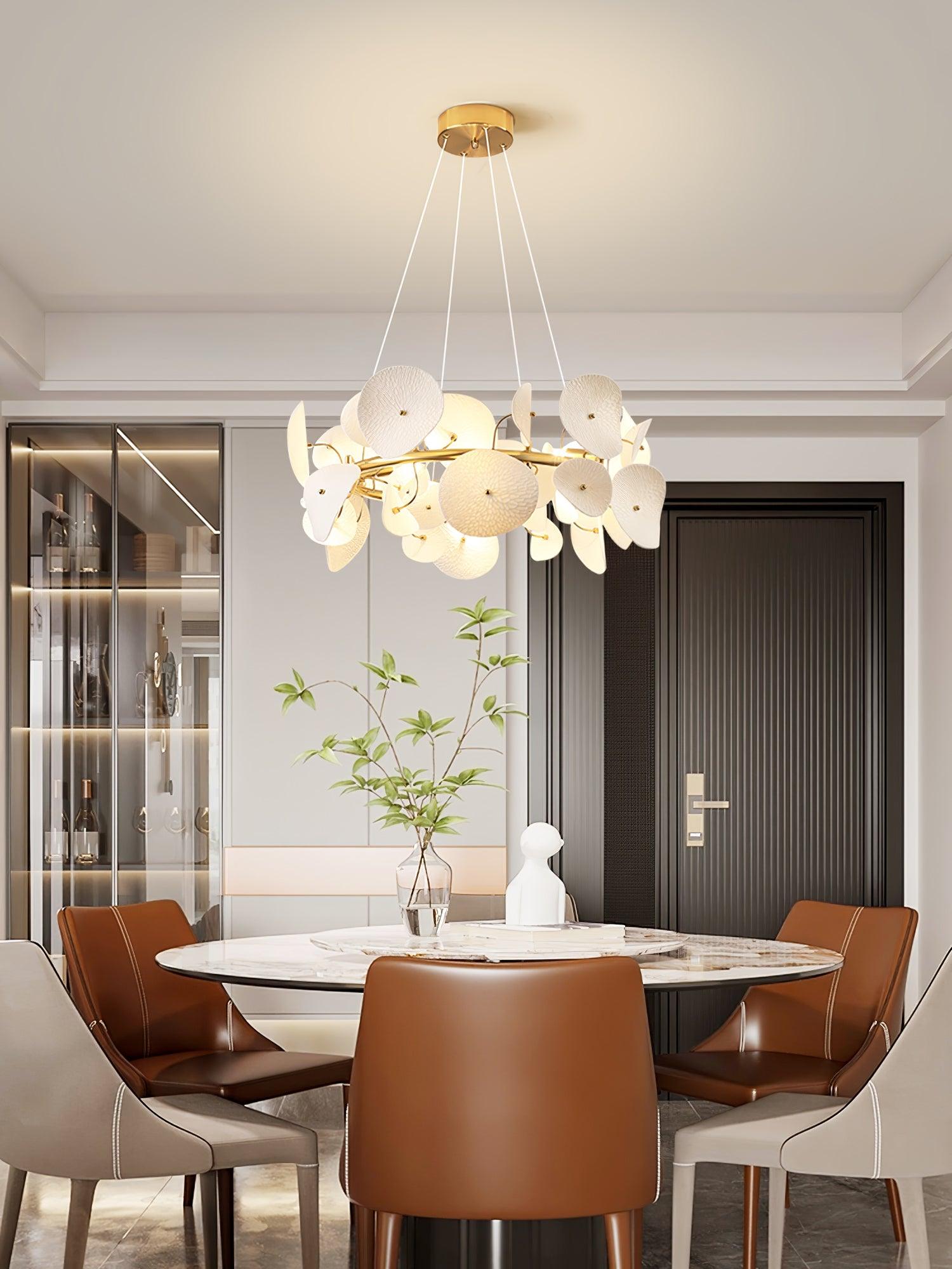 Virinira Modern Elegance Petal Ceramic Chandelier - Letslighting