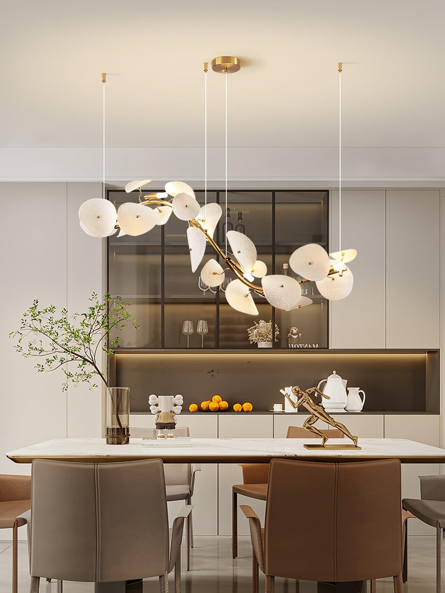 Virinira Modern Elegance Petal Ceramic Chandelier - Letslighting