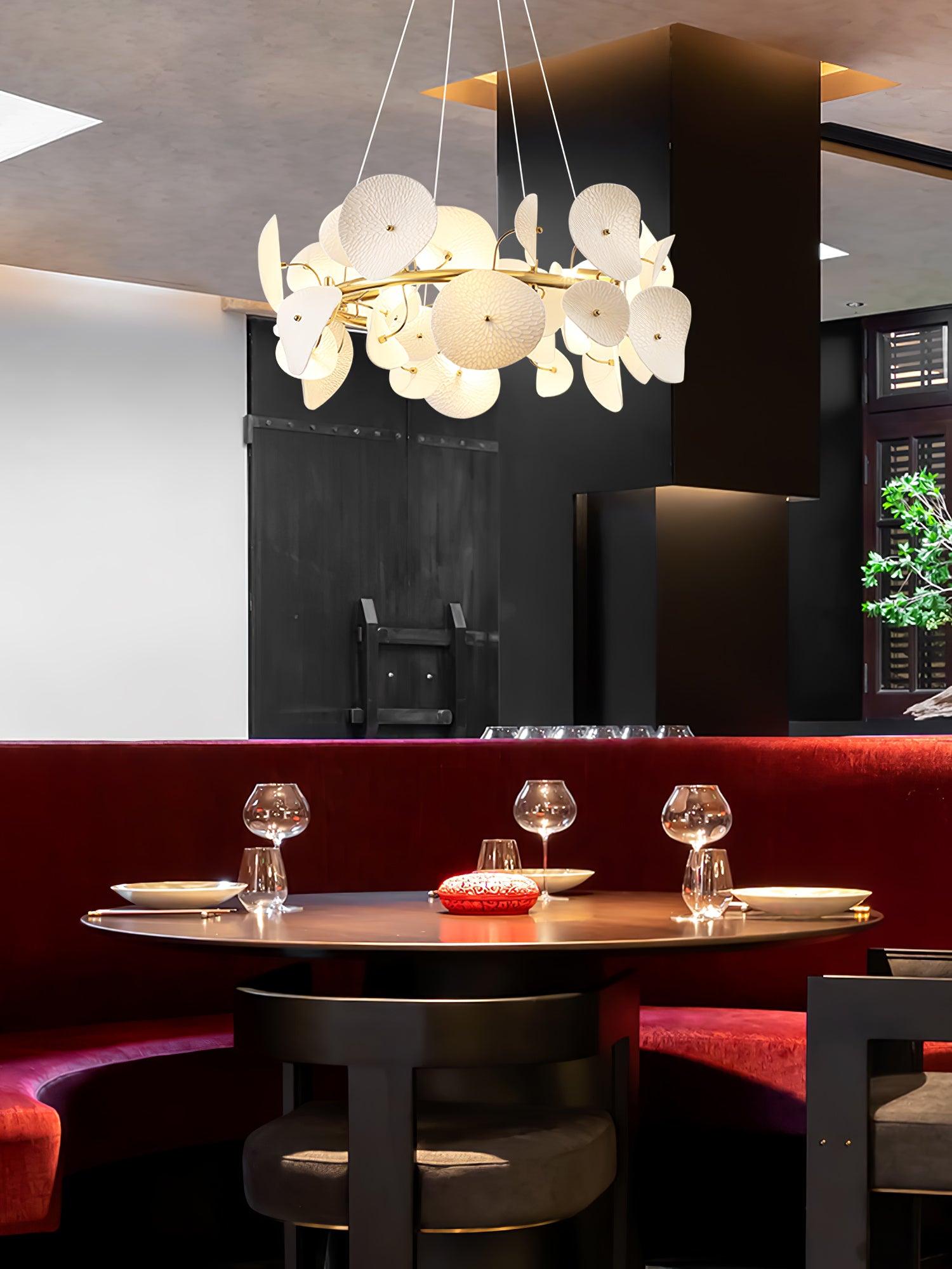 Virinira Modern Elegance Petal Ceramic Chandelier - Letslighting