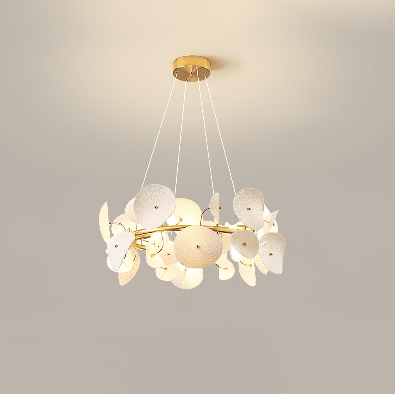 Virinira Modern Elegance Petal Ceramic Chandelier - Letslighting