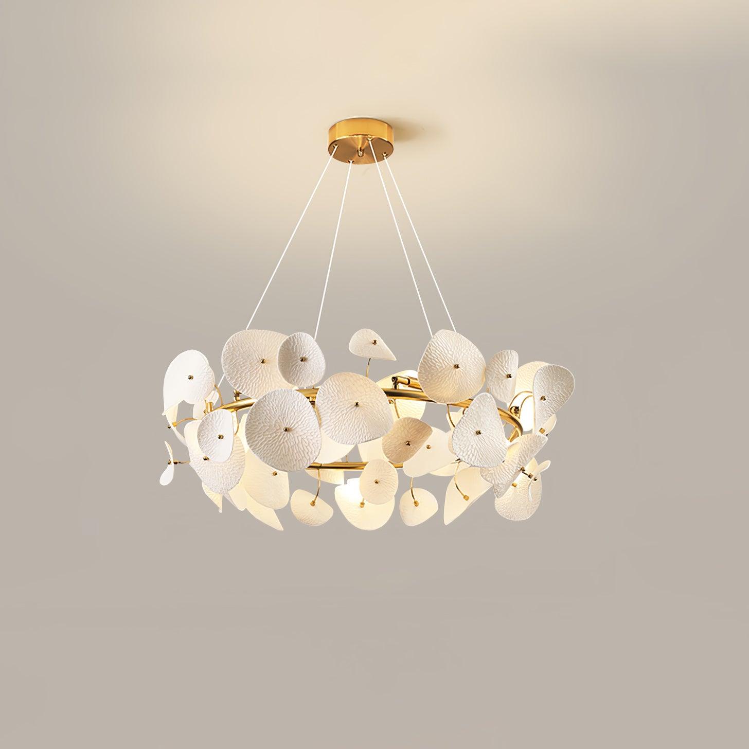 Virinira Modern Elegance Petal Ceramic Chandelier - Letslighting