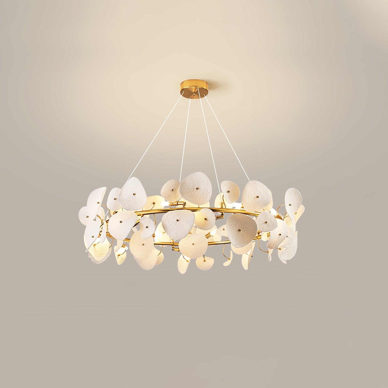 Virinira Modern Elegance Petal Ceramic Chandelier - Letslighting