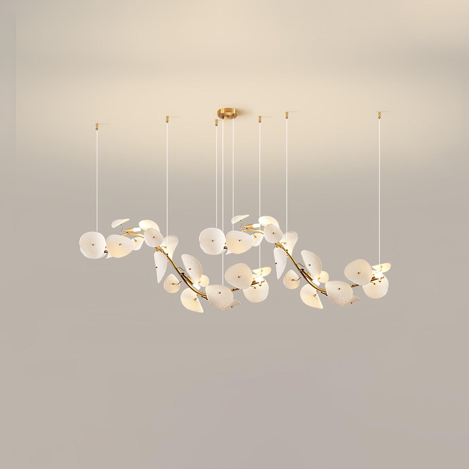 Virinira Modern Elegance Petal Ceramic Chandelier - Letslighting