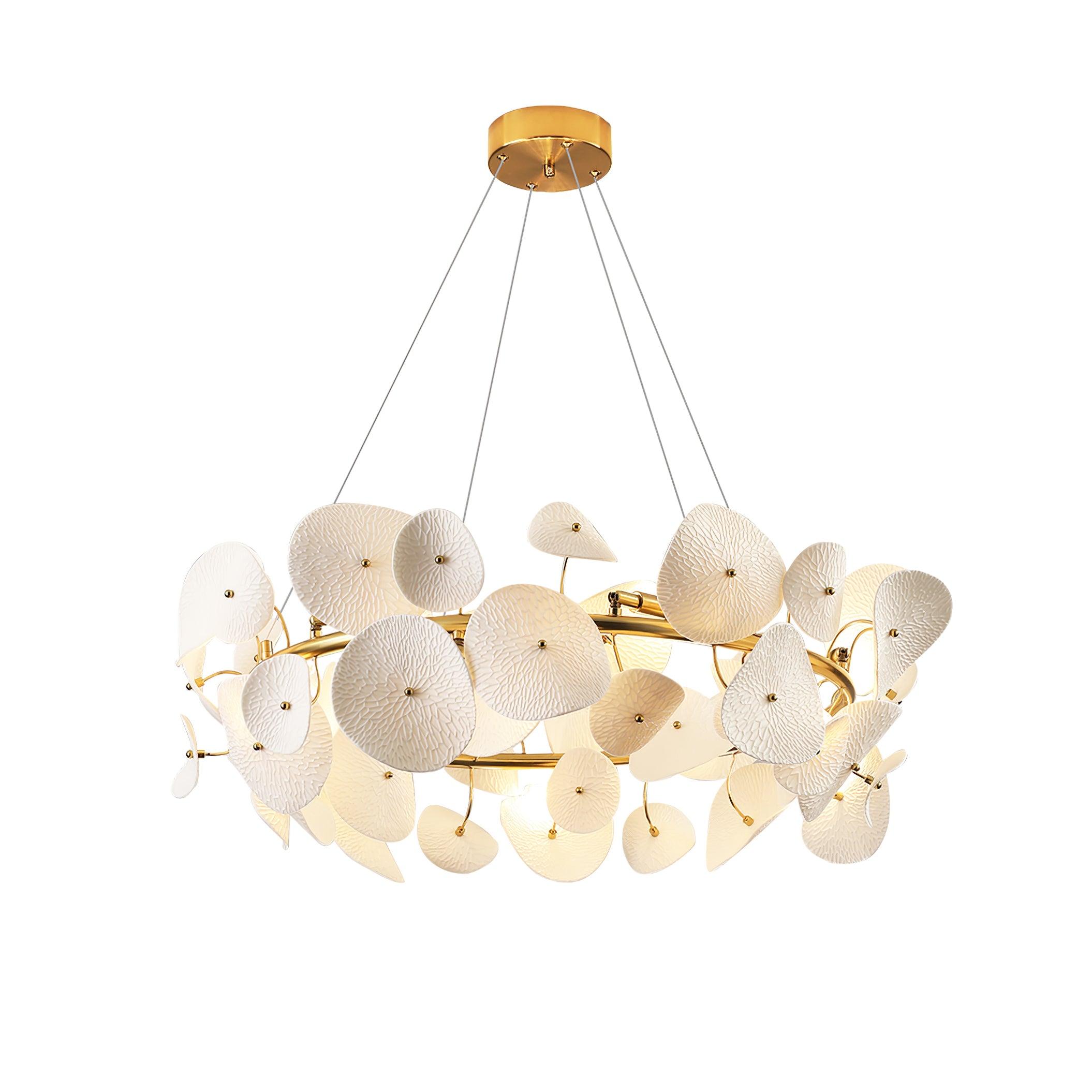 Virinira Modern Elegance Petal Ceramic Chandelier - Letslighting