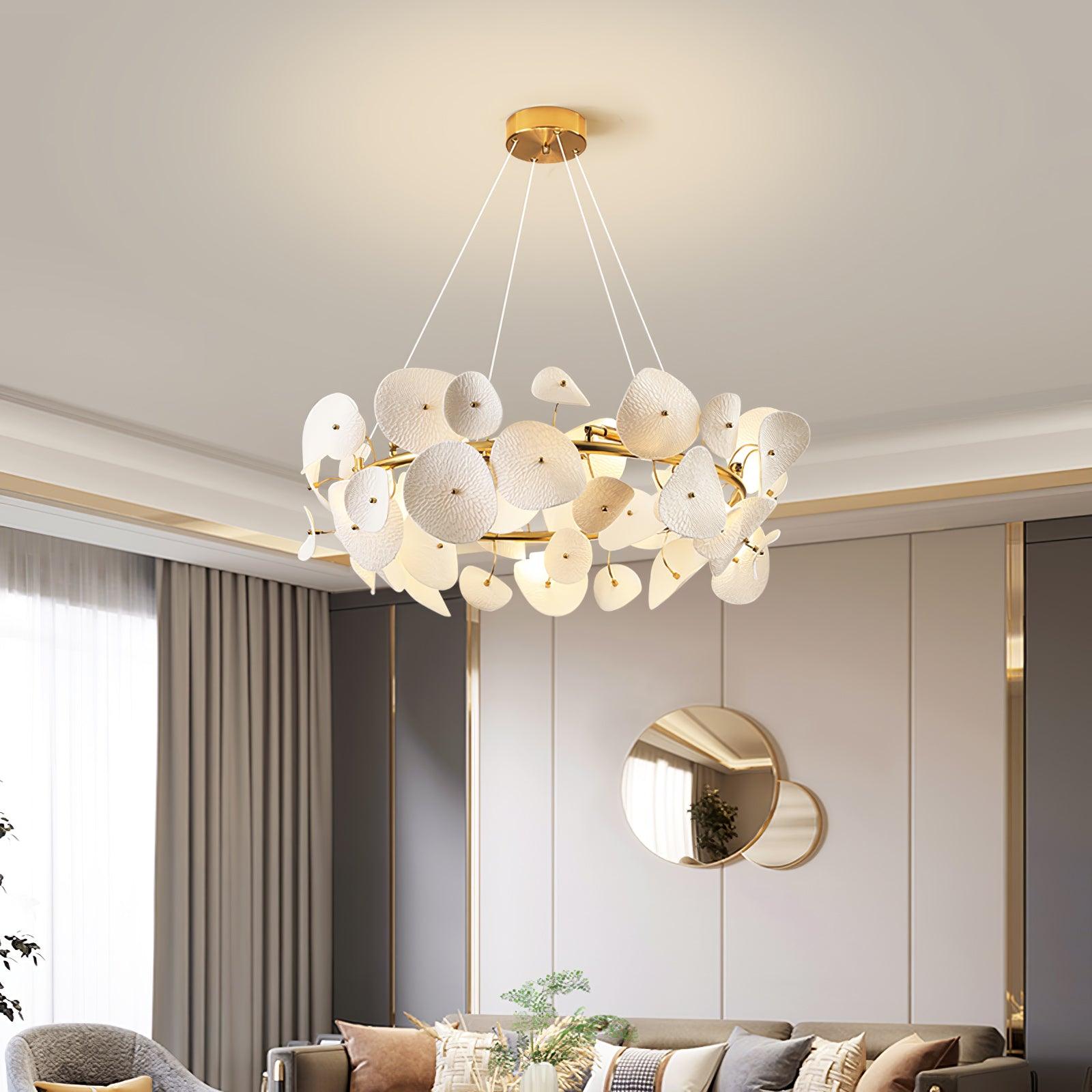 Virinira Modern Elegance Petal Ceramic Chandelier - Letslighting