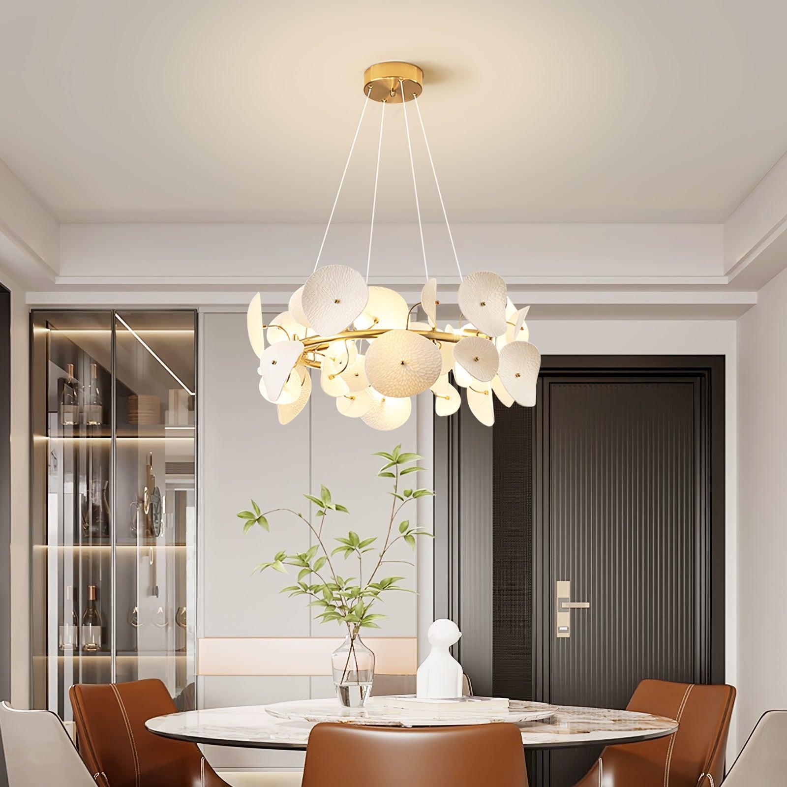 Virinira Modern Elegance Petal Ceramic Chandelier - Letslighting