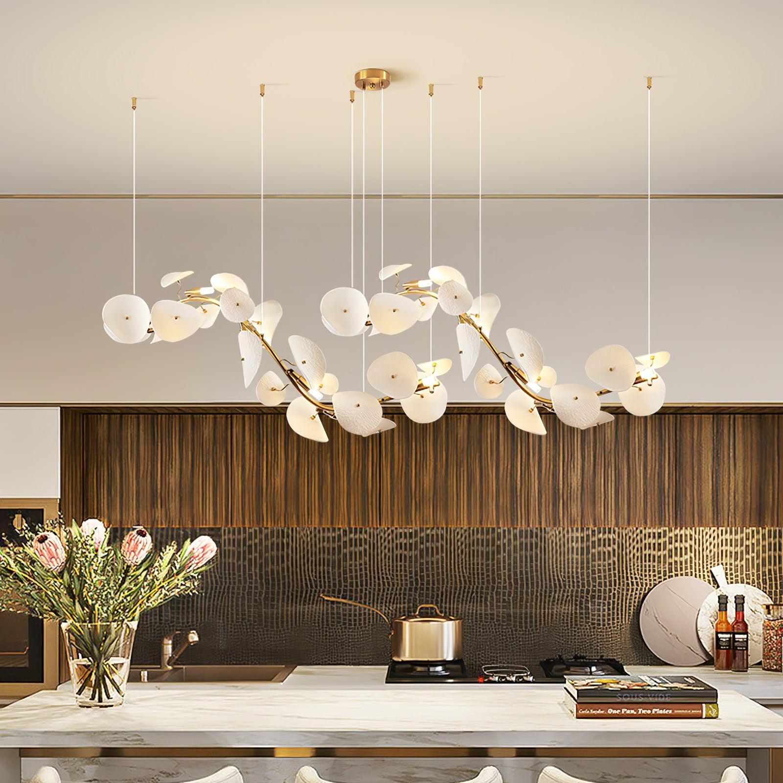 Virinira Modern Elegance Petal Ceramic Chandelier - Letslighting