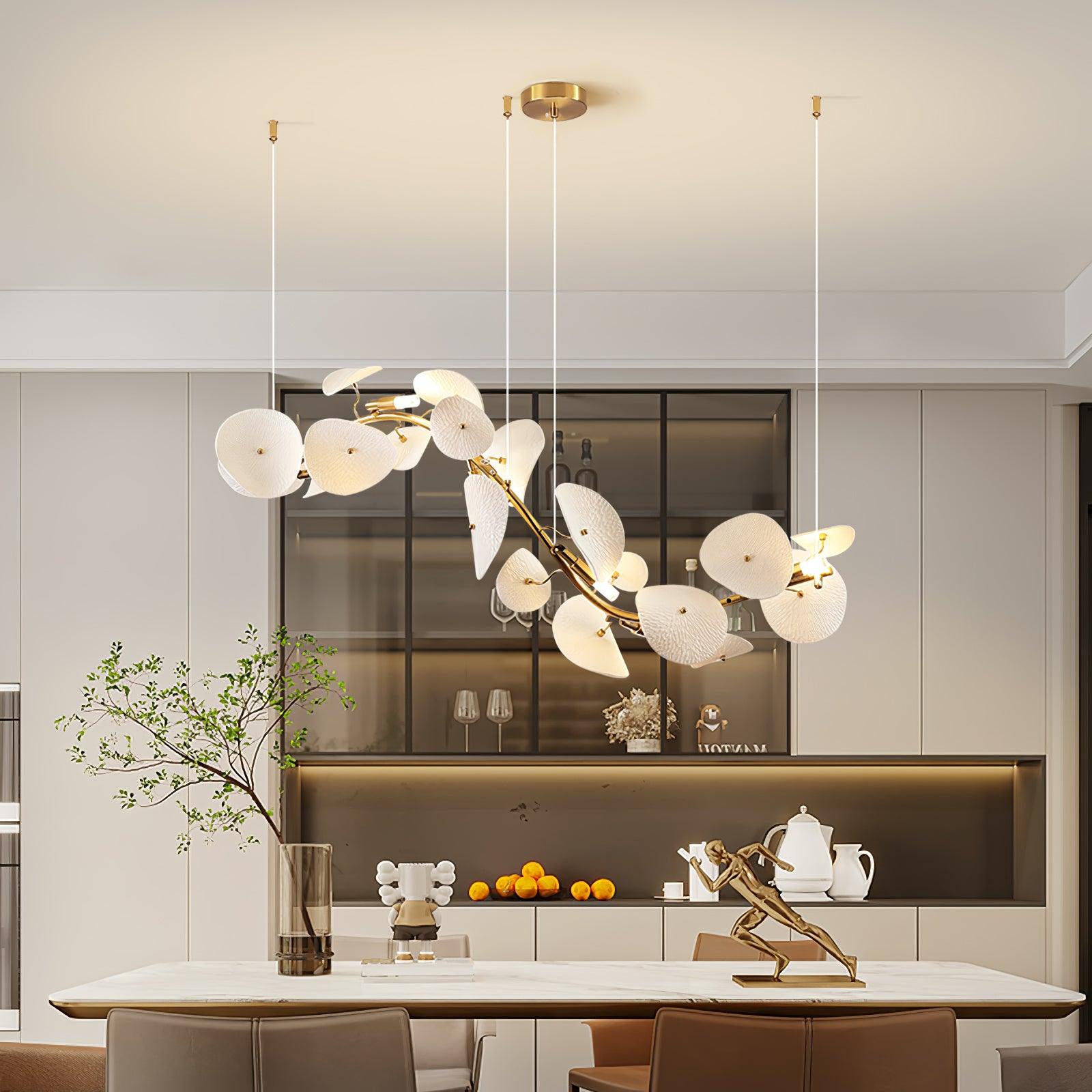 Virinira Modern Elegance Petal Ceramic Chandelier - Letslighting
