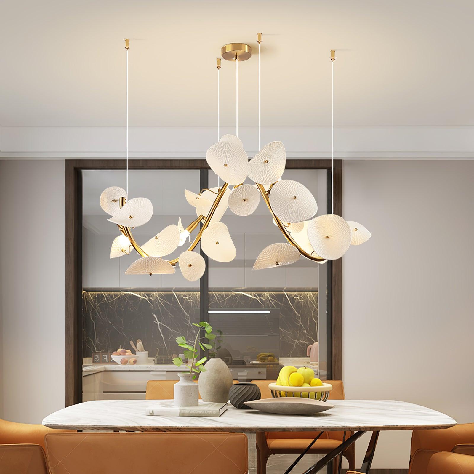 Virinira Modern Elegance Petal Ceramic Chandelier - Letslighting