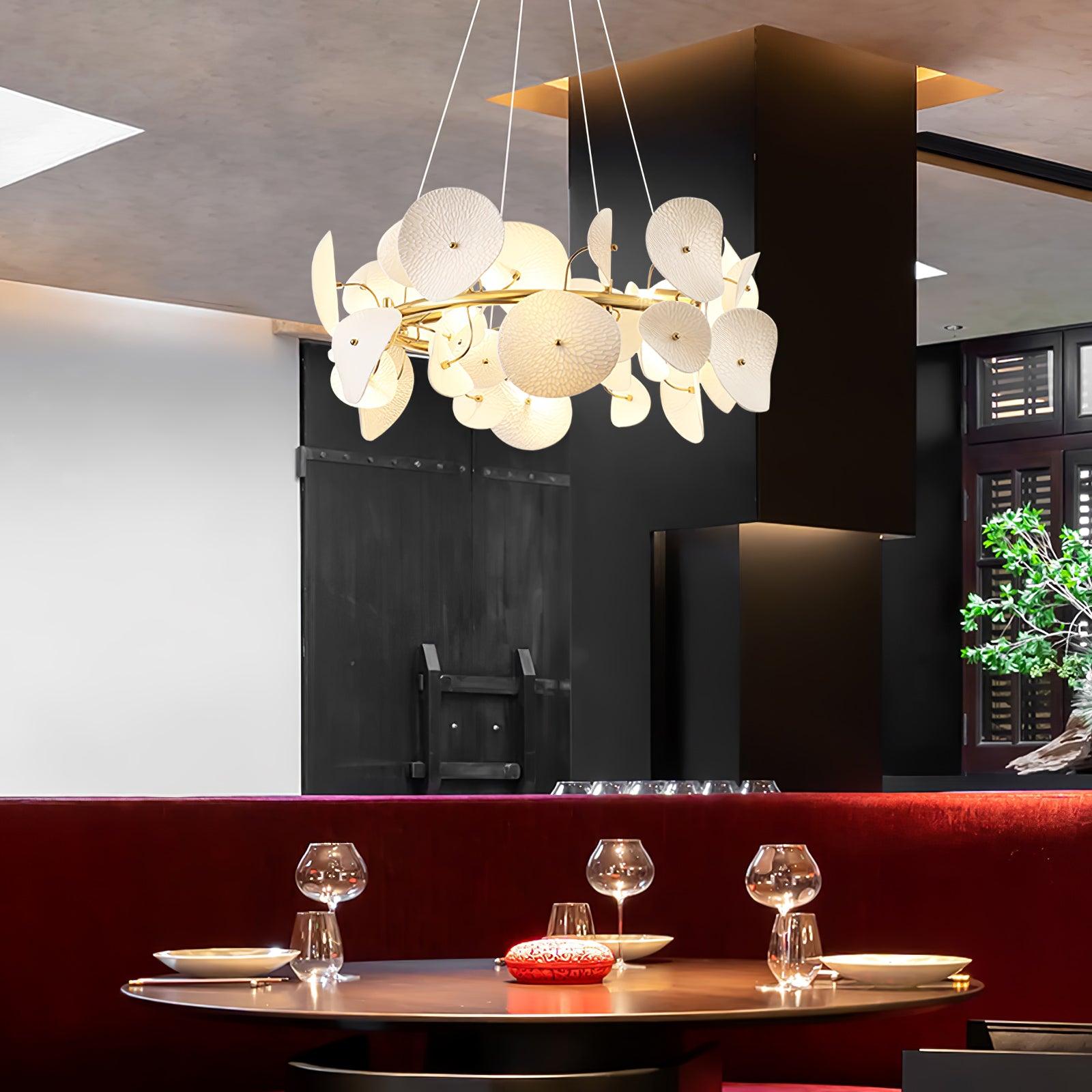 Virinira Modern Elegance Petal Ceramic Chandelier - Letslighting