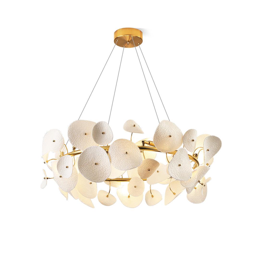 Virinira Modern Elegance Petal Ceramic Chandelier - Letslighting