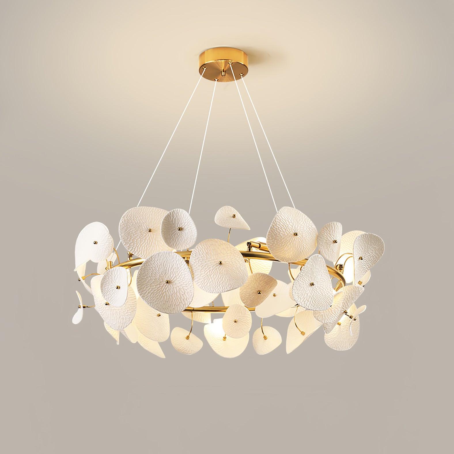 Virinira Modern Elegance Petal Ceramic Chandelier - Letslighting