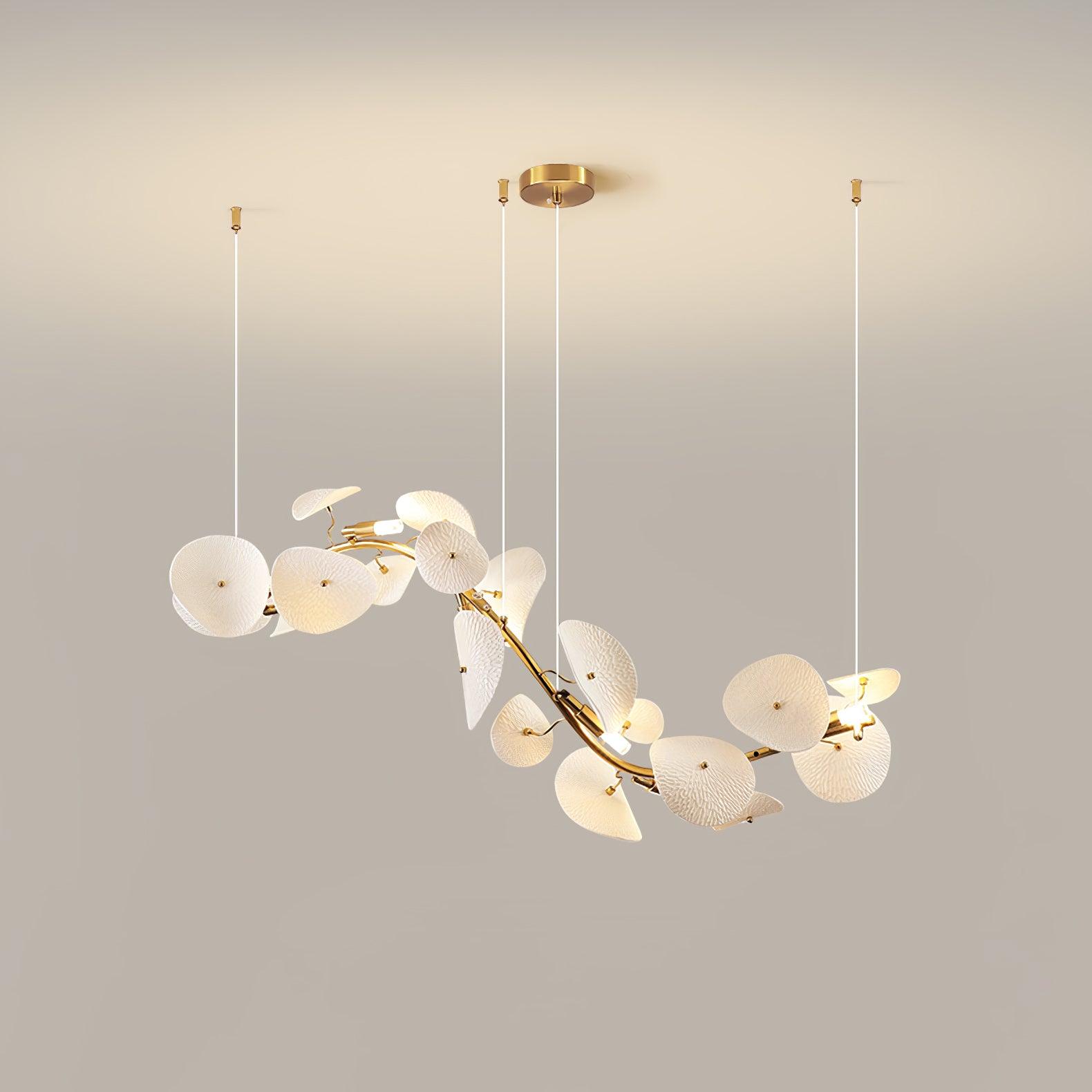 Virinira Modern Elegance Petal Ceramic Chandelier - Letslighting