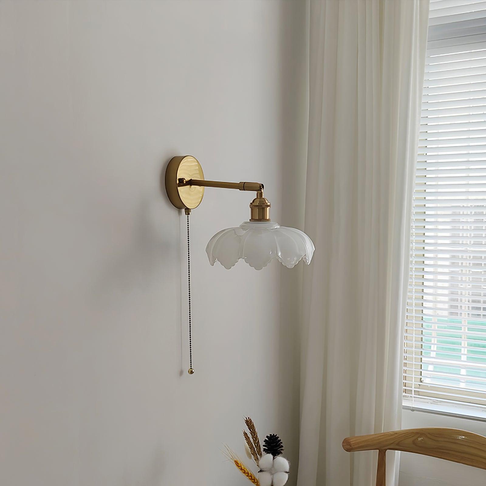 Lotus Nordic Art Rotatable Glass Wall Lamp - Letslighting